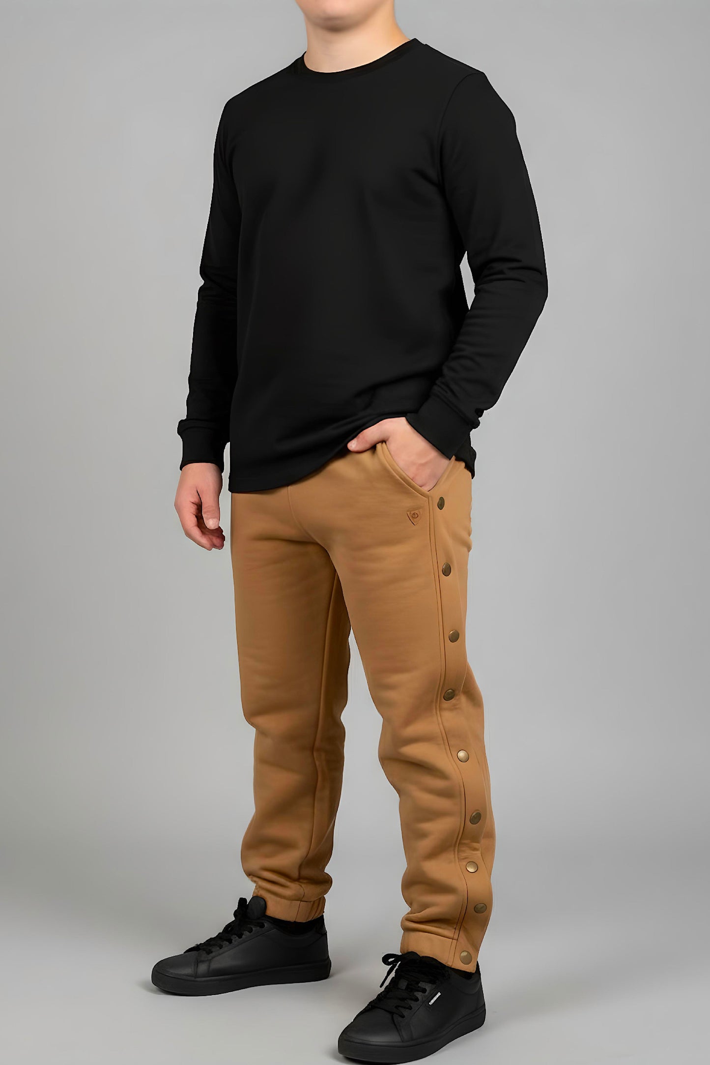 Adaptive Kids Jogger Sweatpants, Adjustable Elastic waist, Full Side Zipper for Easy Undressing