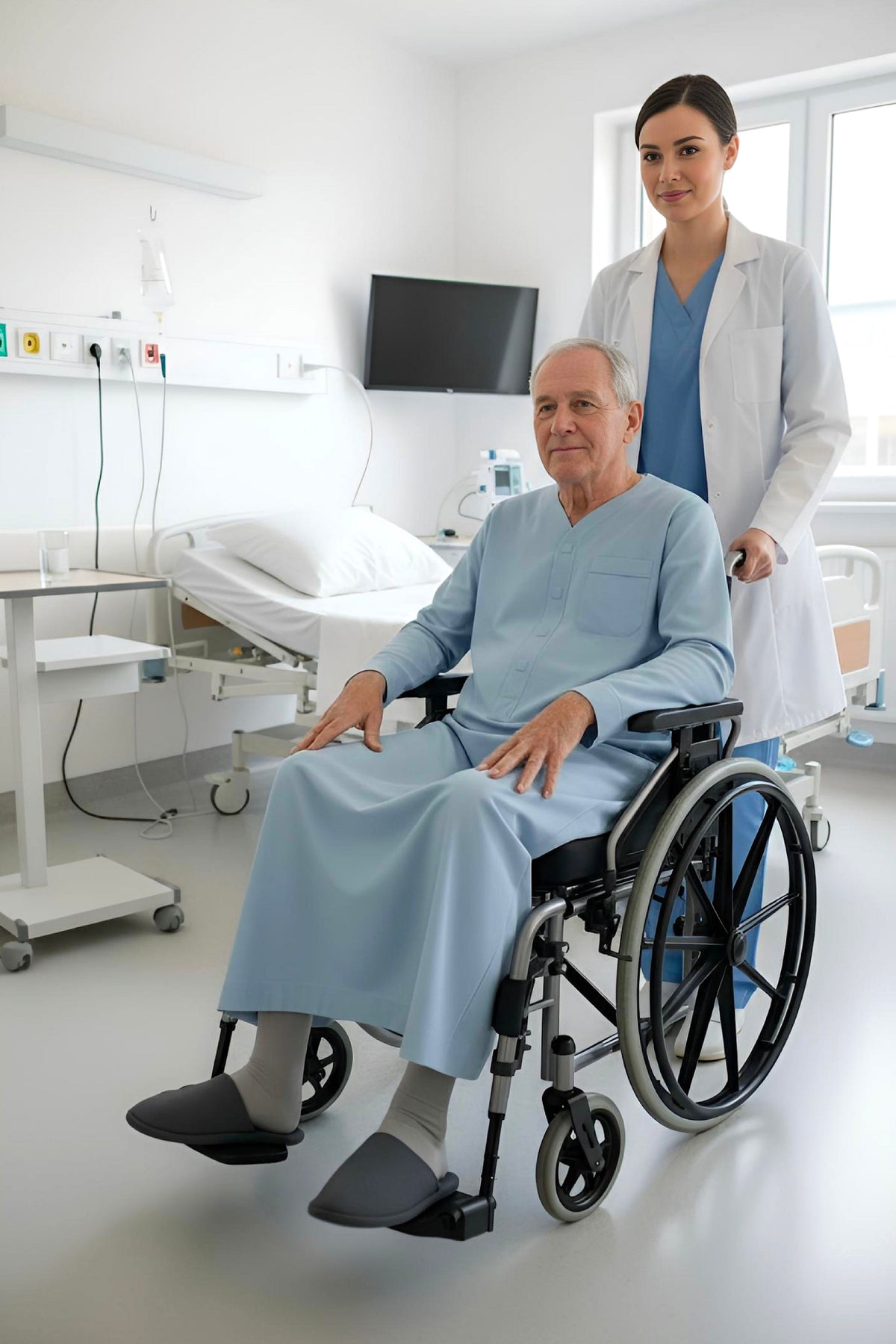 Men's Adaptive Pyjama Robe: Sophistication and Comfort for Medical Needs