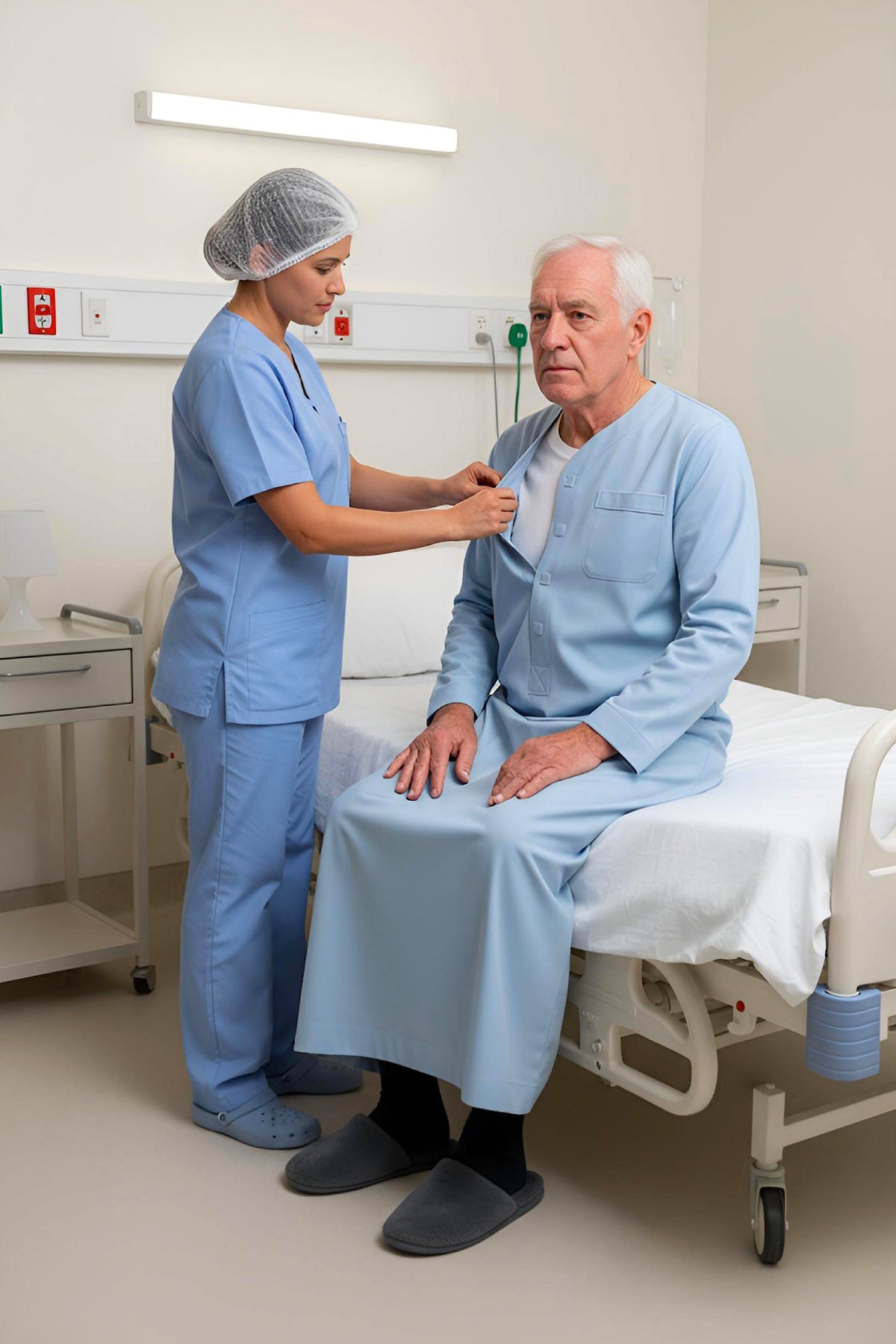 Men's Adaptive Pyjama Robe: Sophistication and Comfort for Medical Needs