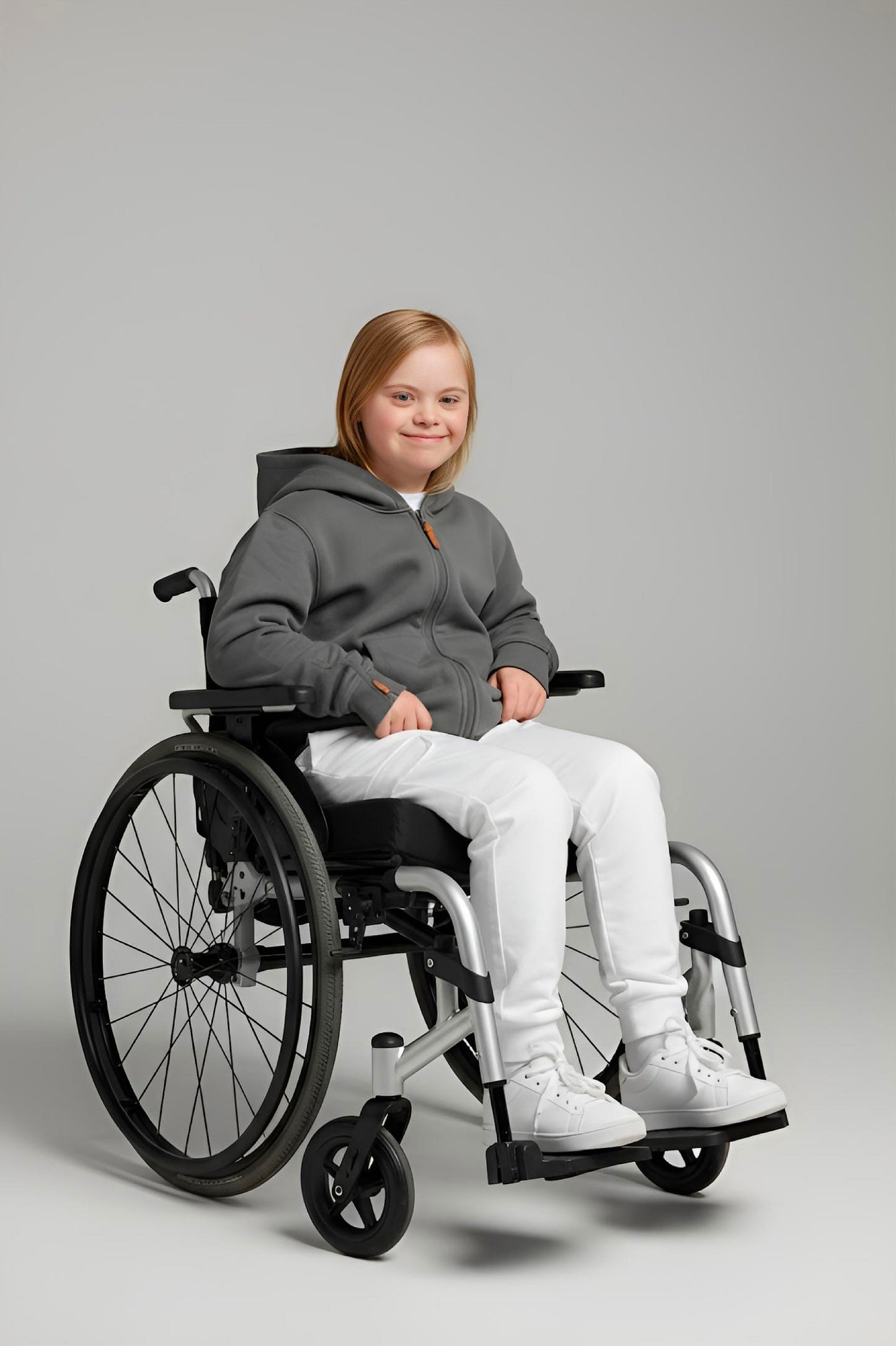 Adaptive Kids Hoodie: Front Magnetic Zipper and Easy-Undressing Sleeves
