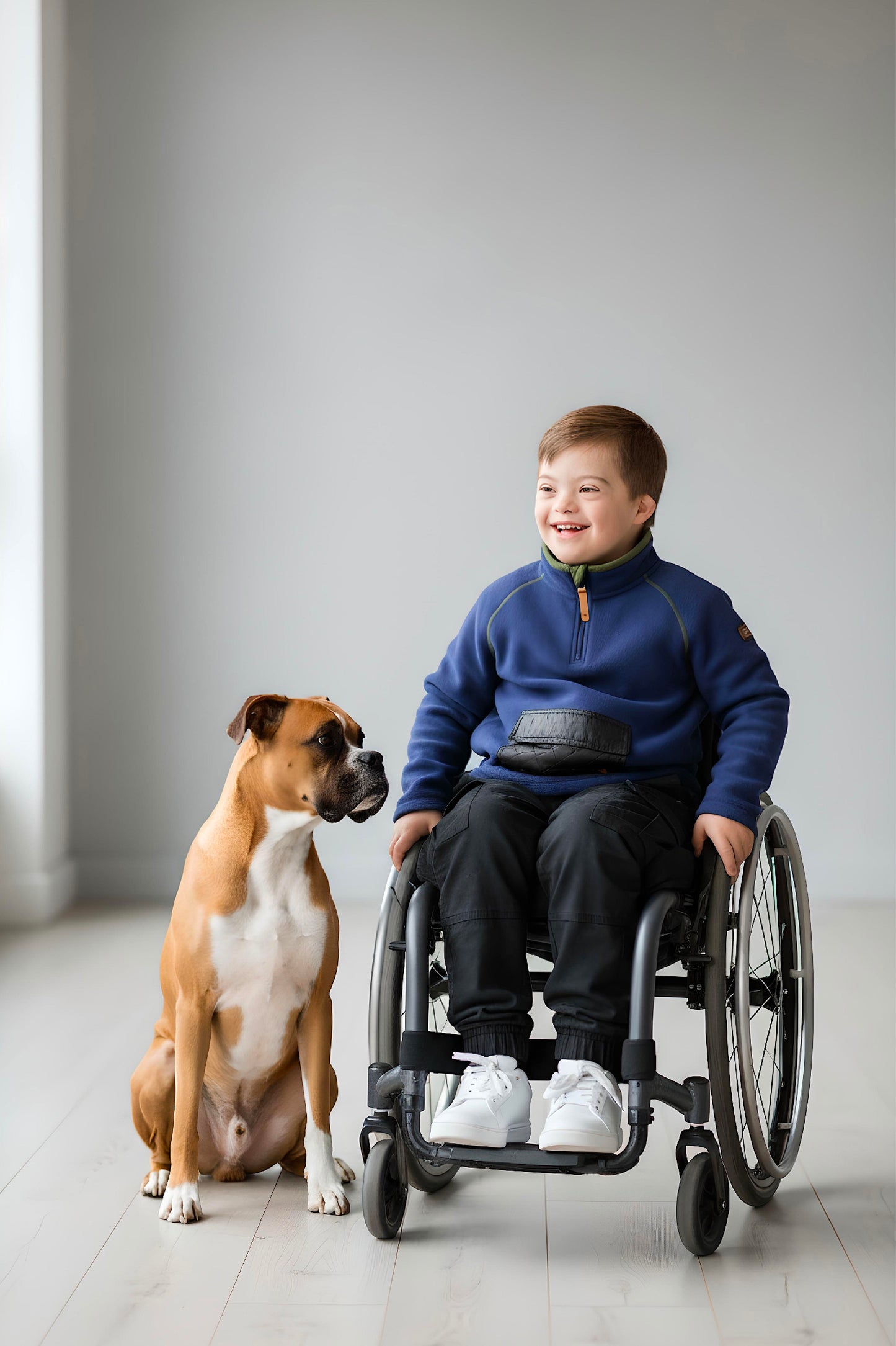 Adaptive Kids Pullover: Front Zipper, Cargo Pocket, Easy-Undressing Sleeves