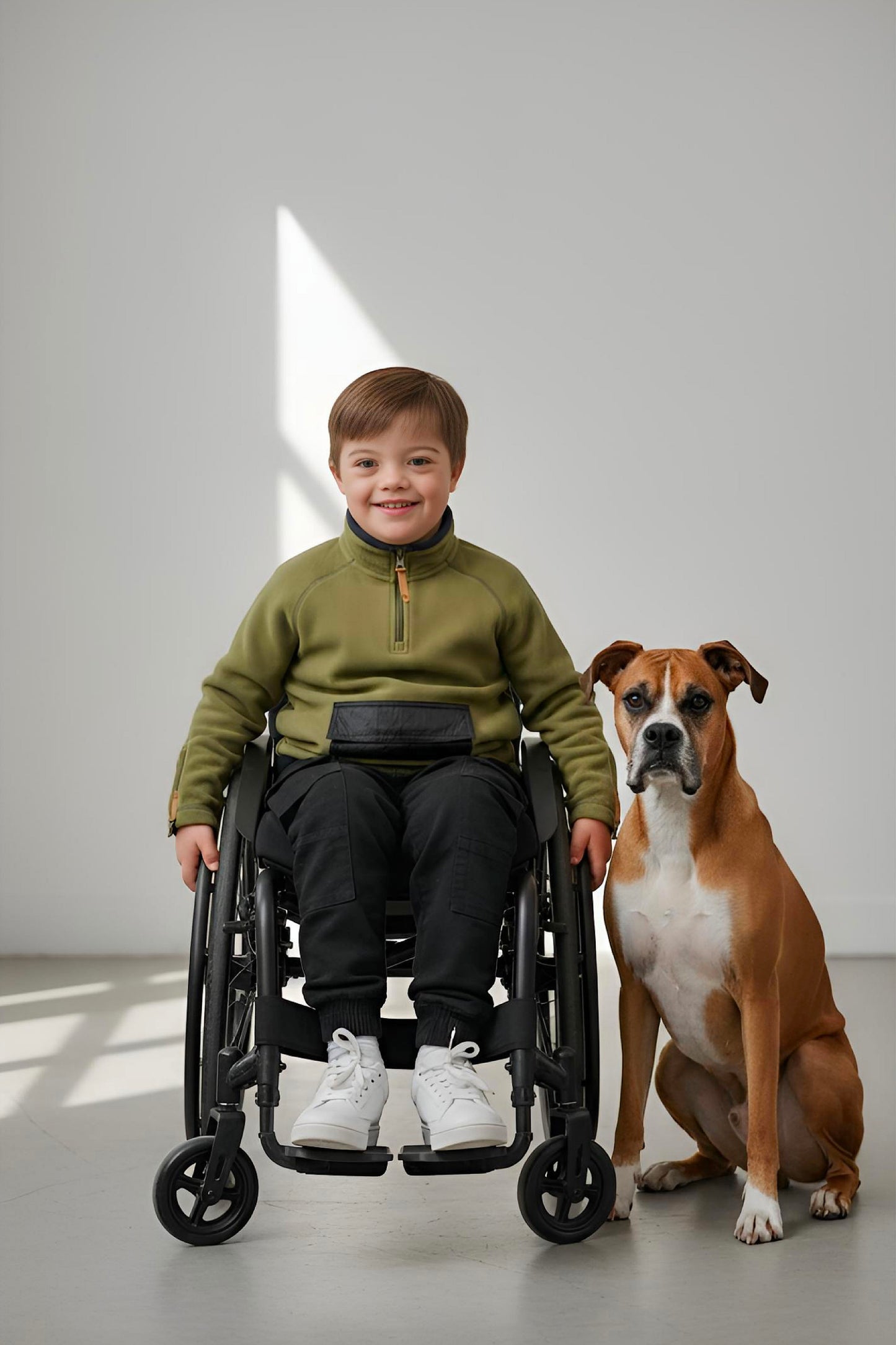 Adaptive Kids Pullover: Front Zipper, Cargo Pocket, Easy-Undressing Sleeves