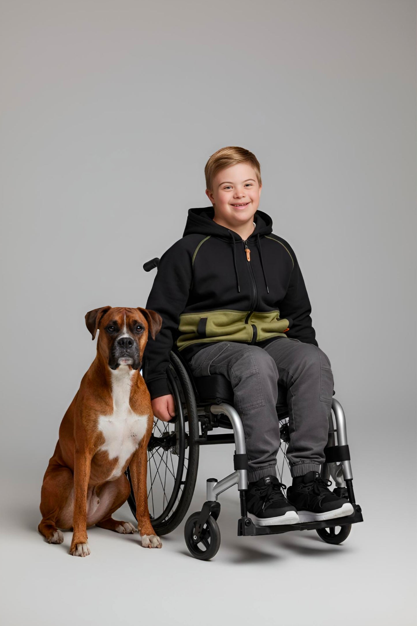 Adaptive Kids Hoodie with Magnetic Zipper & Easy-Undress Sleeves