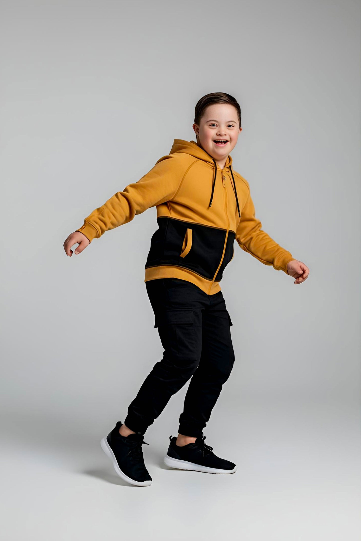 Adaptive Kids Hoodie with Magnetic Zipper & Easy-Undress Sleeves