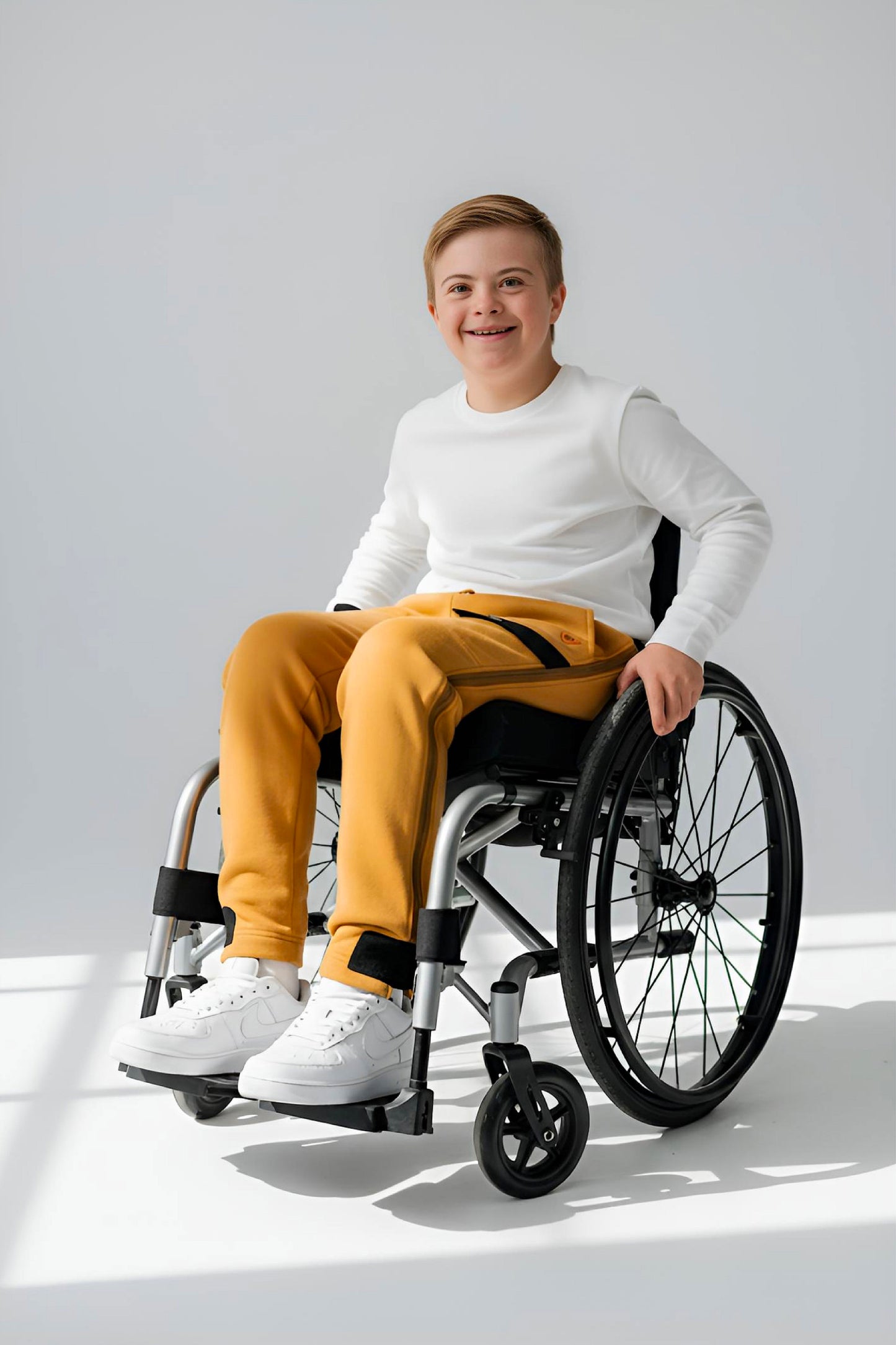 Adaptive Kids Polar Pants: Adjustable Waist, Full Side Zipper for Easy Undressing