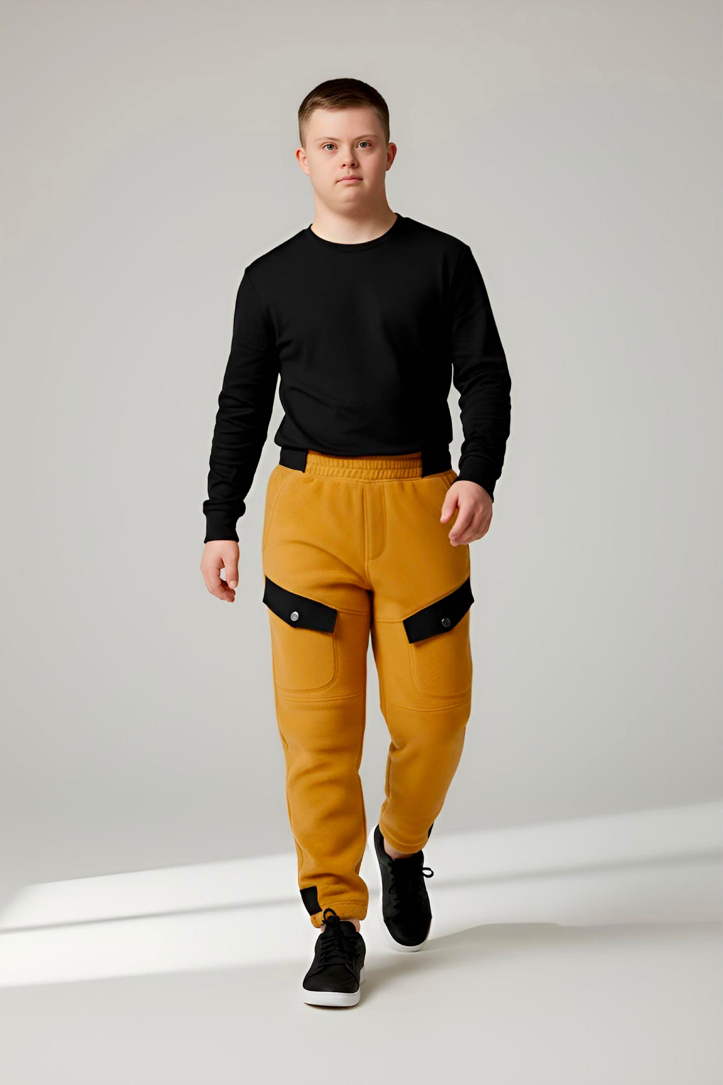 Adaptive Kids Polar Pants: Adjustable Waist, Full Side Zipper for Easy Undressing