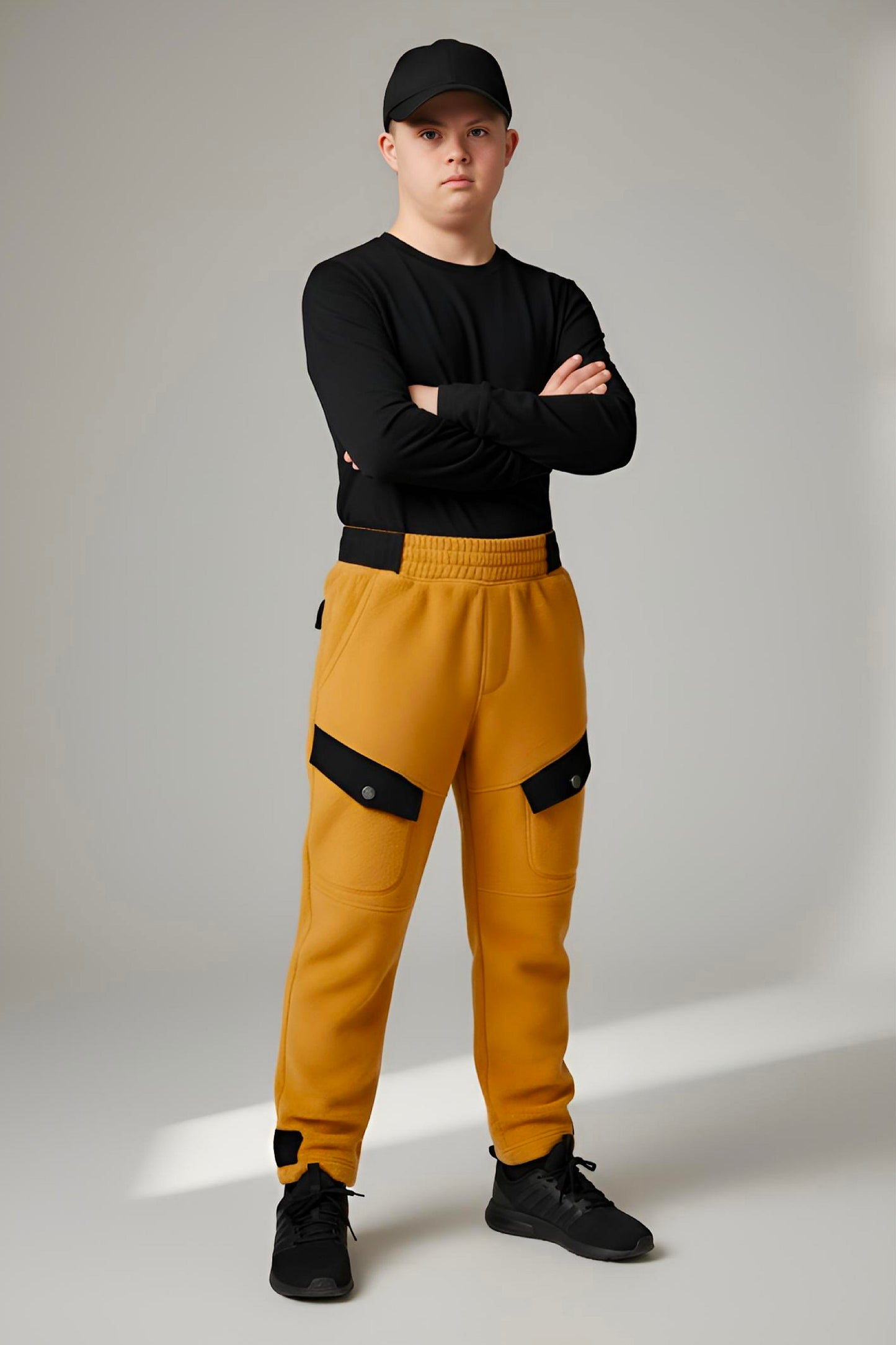 Adaptive Kids Polar Pants: Adjustable Waist, Full Side Zipper for Easy Undressing