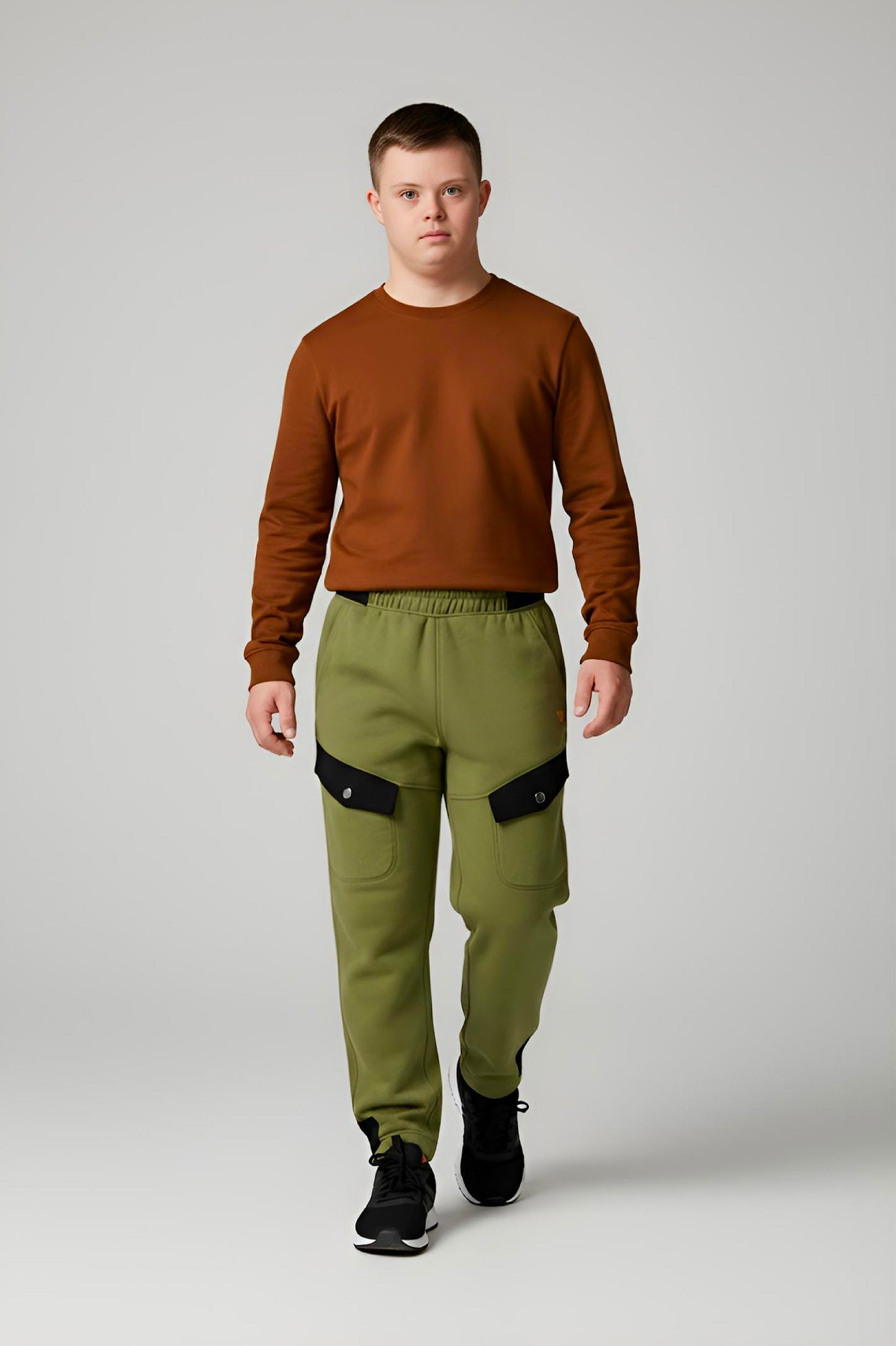 Adaptive Kids Polar Pants: Adjustable Waist, Full Side Zipper for Easy Undressing