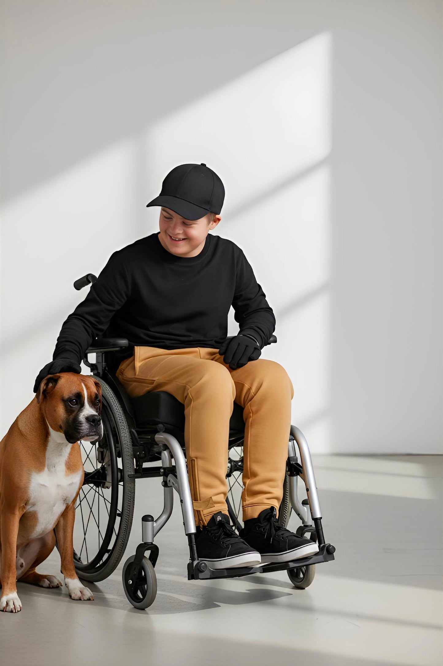 Adaptive Kids Sweatpants: Adjustable Elastic Waist, Zippered Sides for Easy Undressing