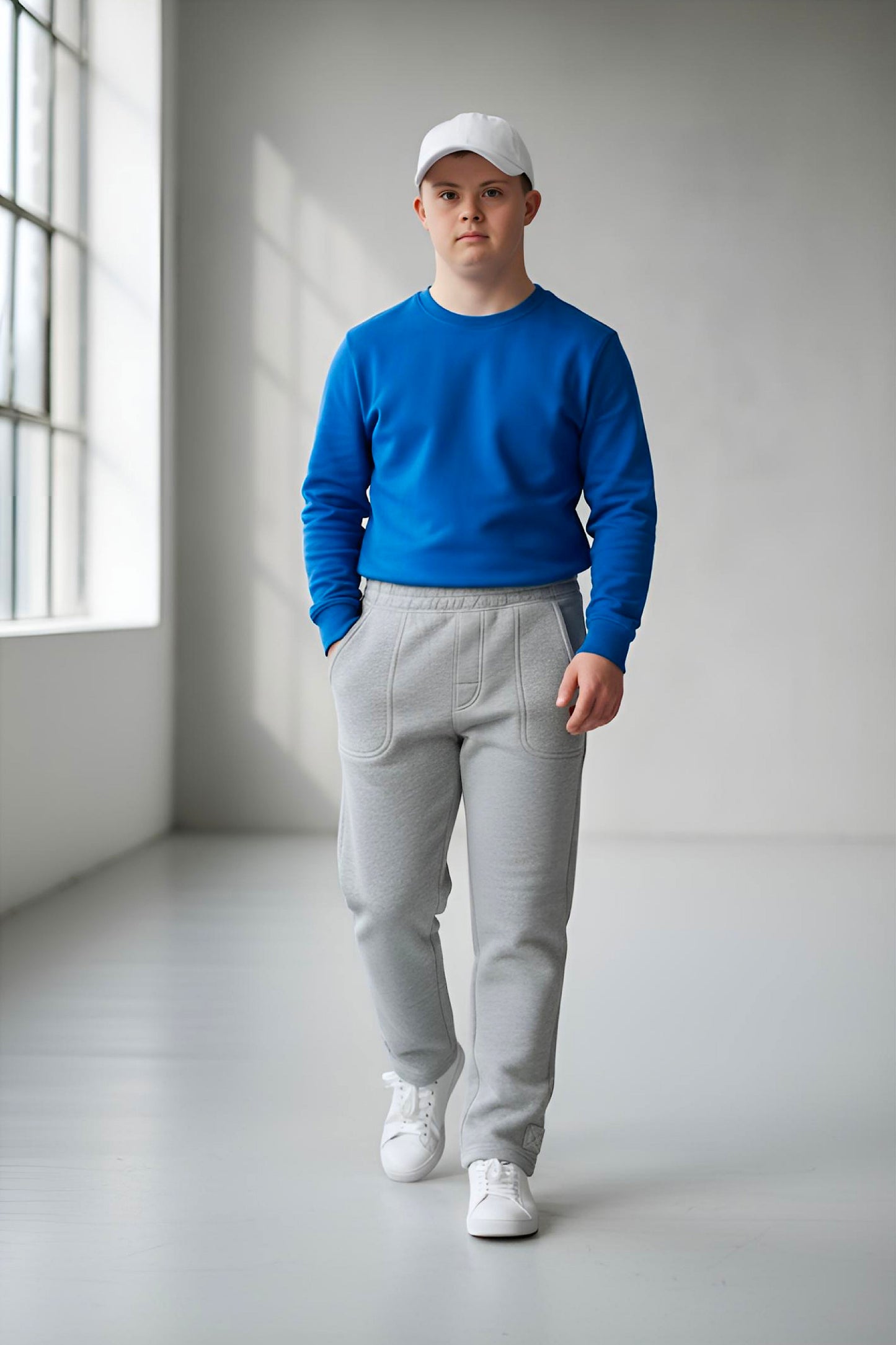 Adaptive Kids Sweatpants: Adjustable Elastic Waist, Zippered Sides for Easy Undressing