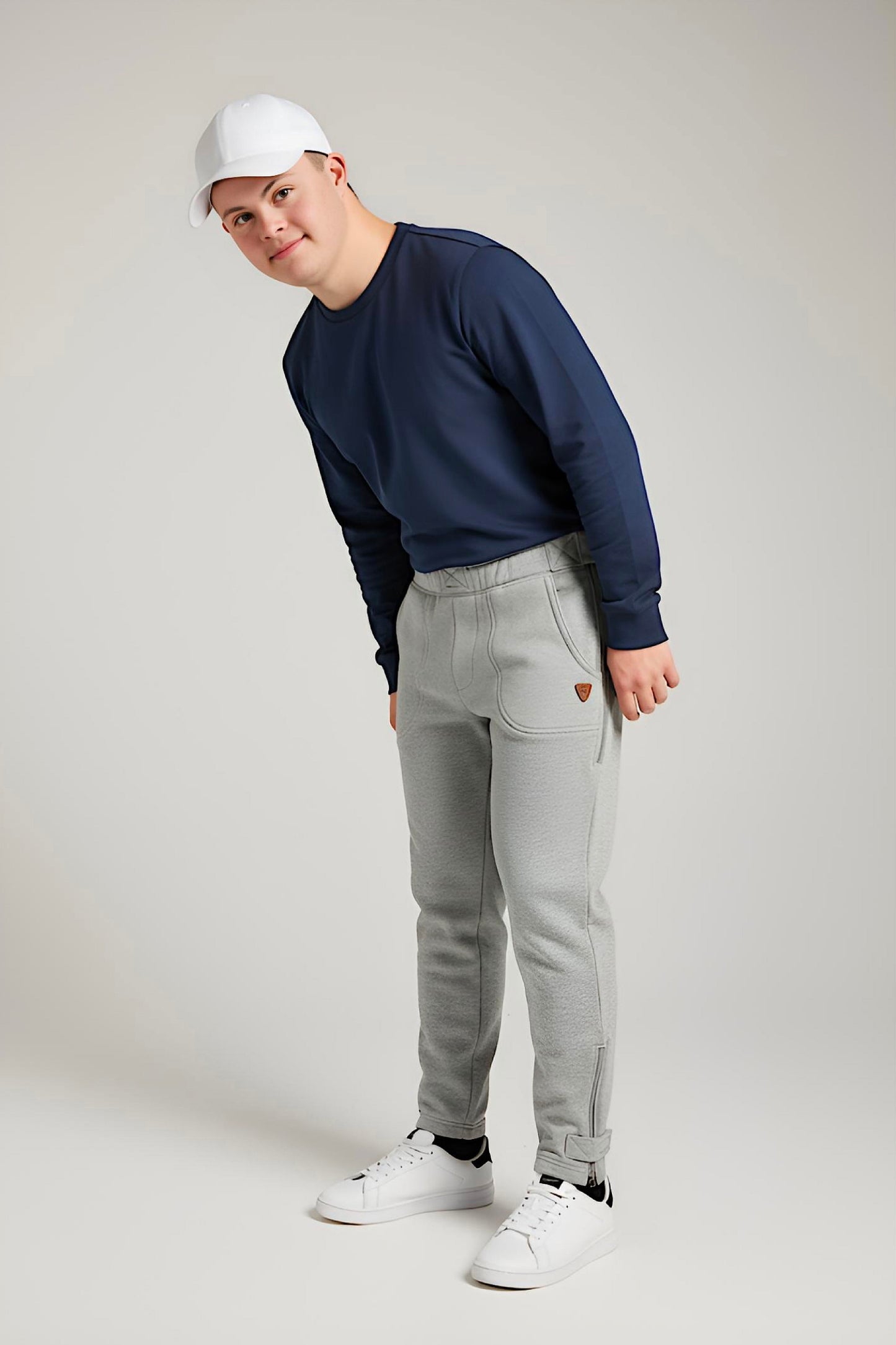 Adaptive Kids Sweatpants: Adjustable Elastic Waist, Zippered Sides for Easy Undressing