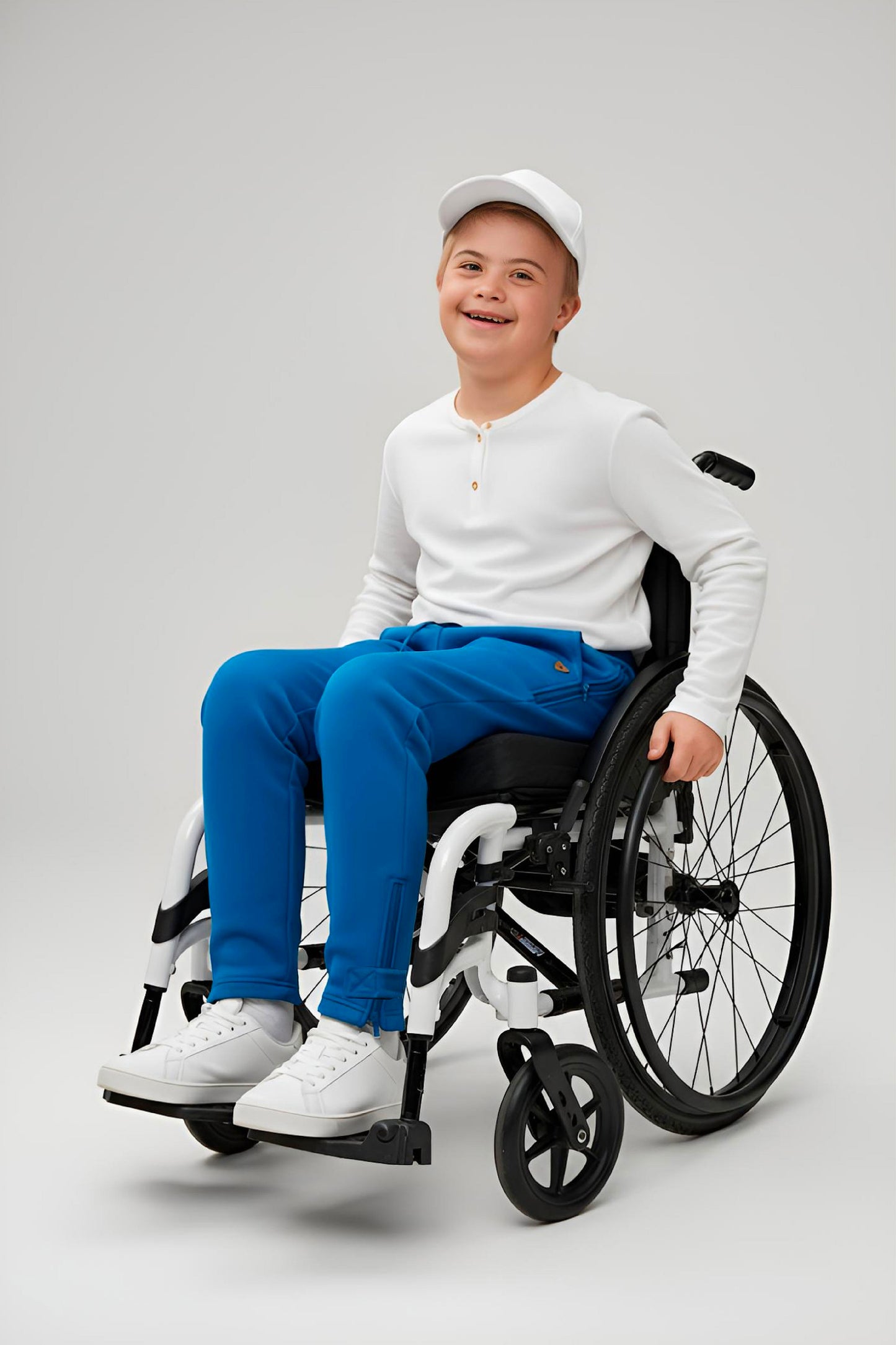 Adaptive Kids Sweatpants: Adjustable Elastic Waist, Zippered Sides for Easy Undressing
