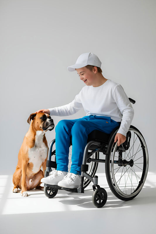 Adaptive Kids Sweatpants: Adjustable Elastic Waist, Zippered Sides for Easy Undressing