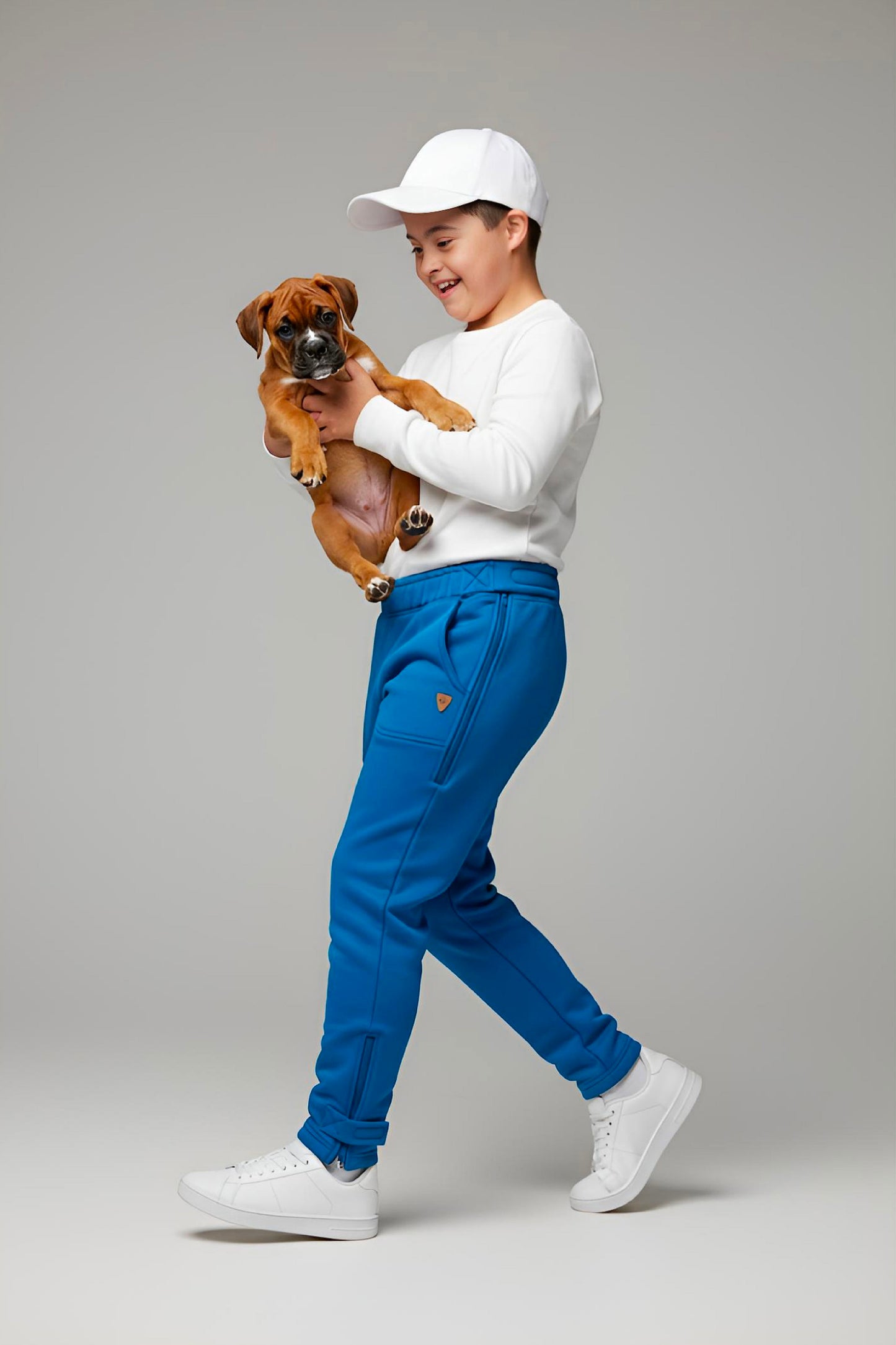 Adaptive Kids Sweatpants: Adjustable Elastic Waist, Zippered Sides for Easy Undressing