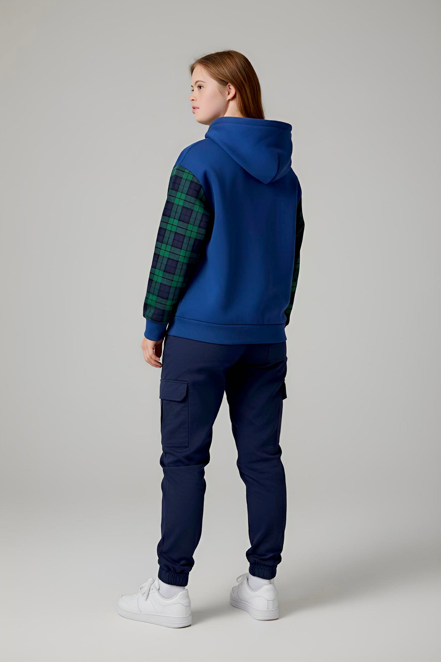 Adaptive Kids Hoodie with Cargo Pocket & Magnetic Zipper for Easy Undressing