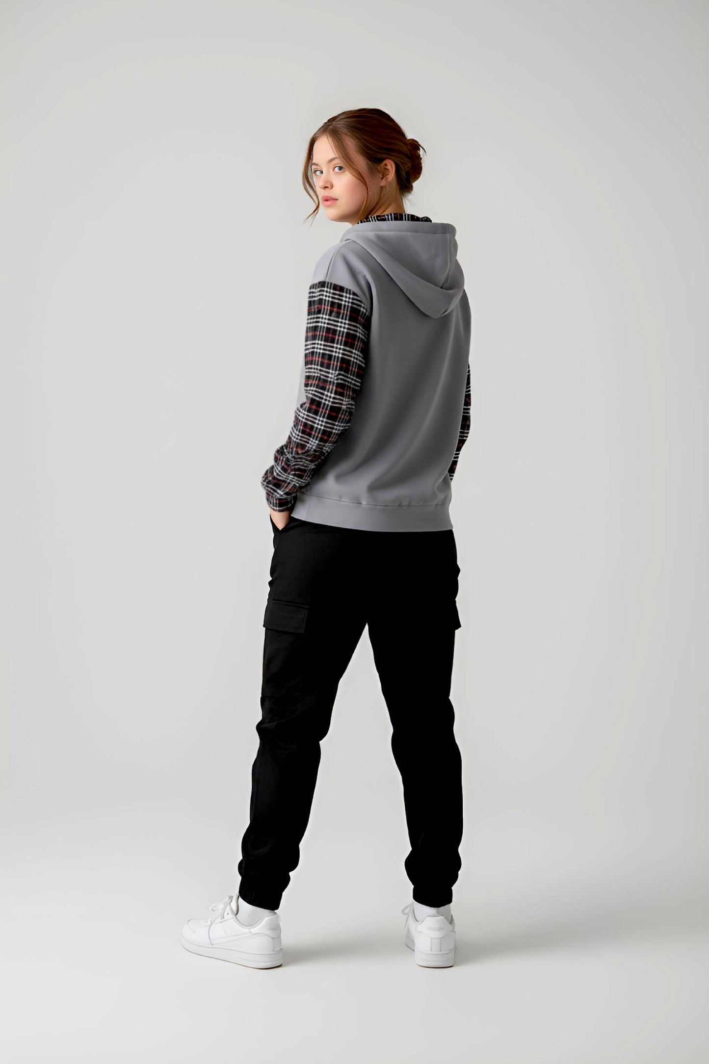 Adaptive Kids Hoodie with Cargo Pocket & Magnetic Zipper for Easy Undressing