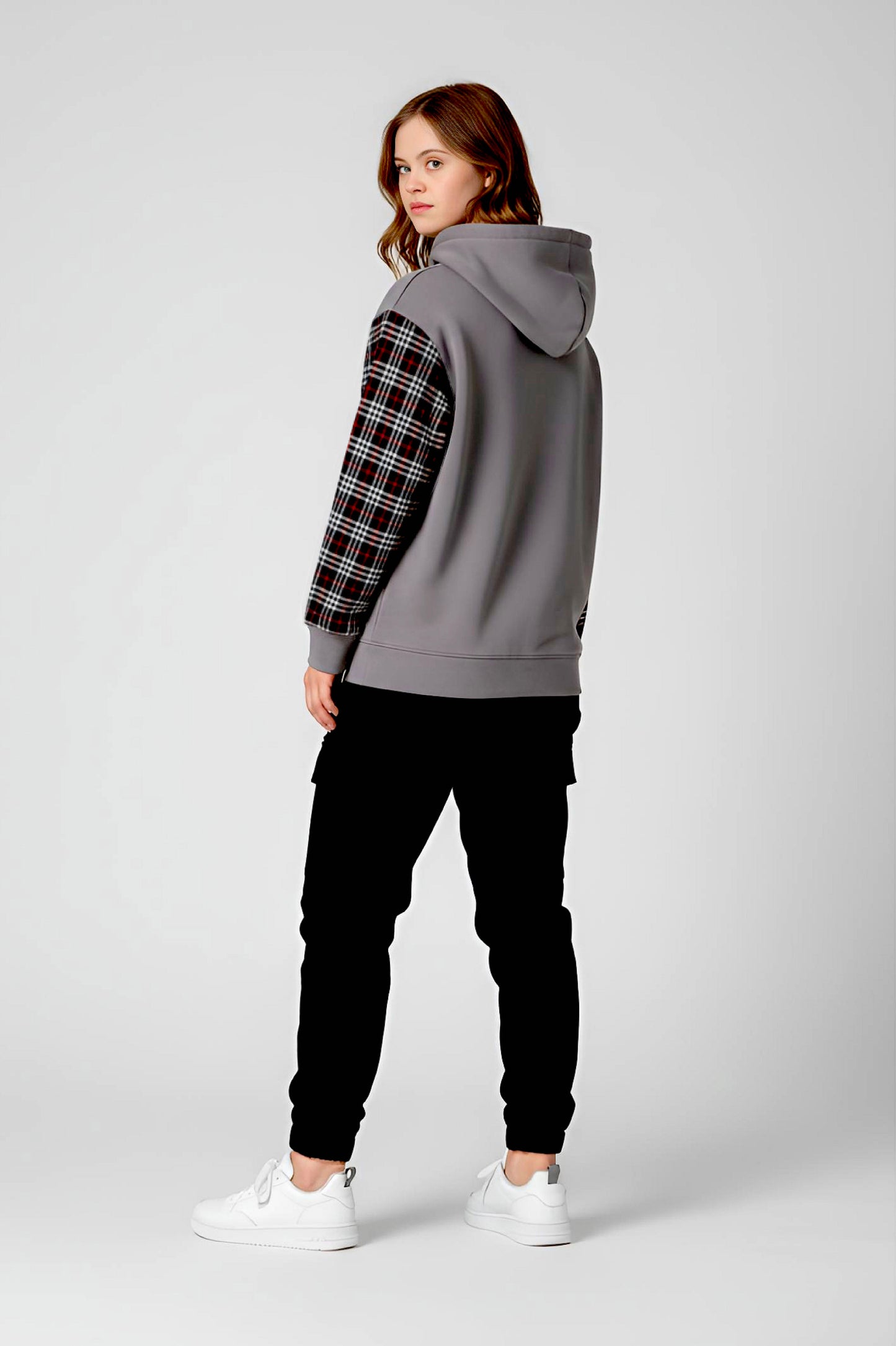 Adaptive Kids Hoodie with Cargo Pocket & Magnetic Zipper for Easy Undressing