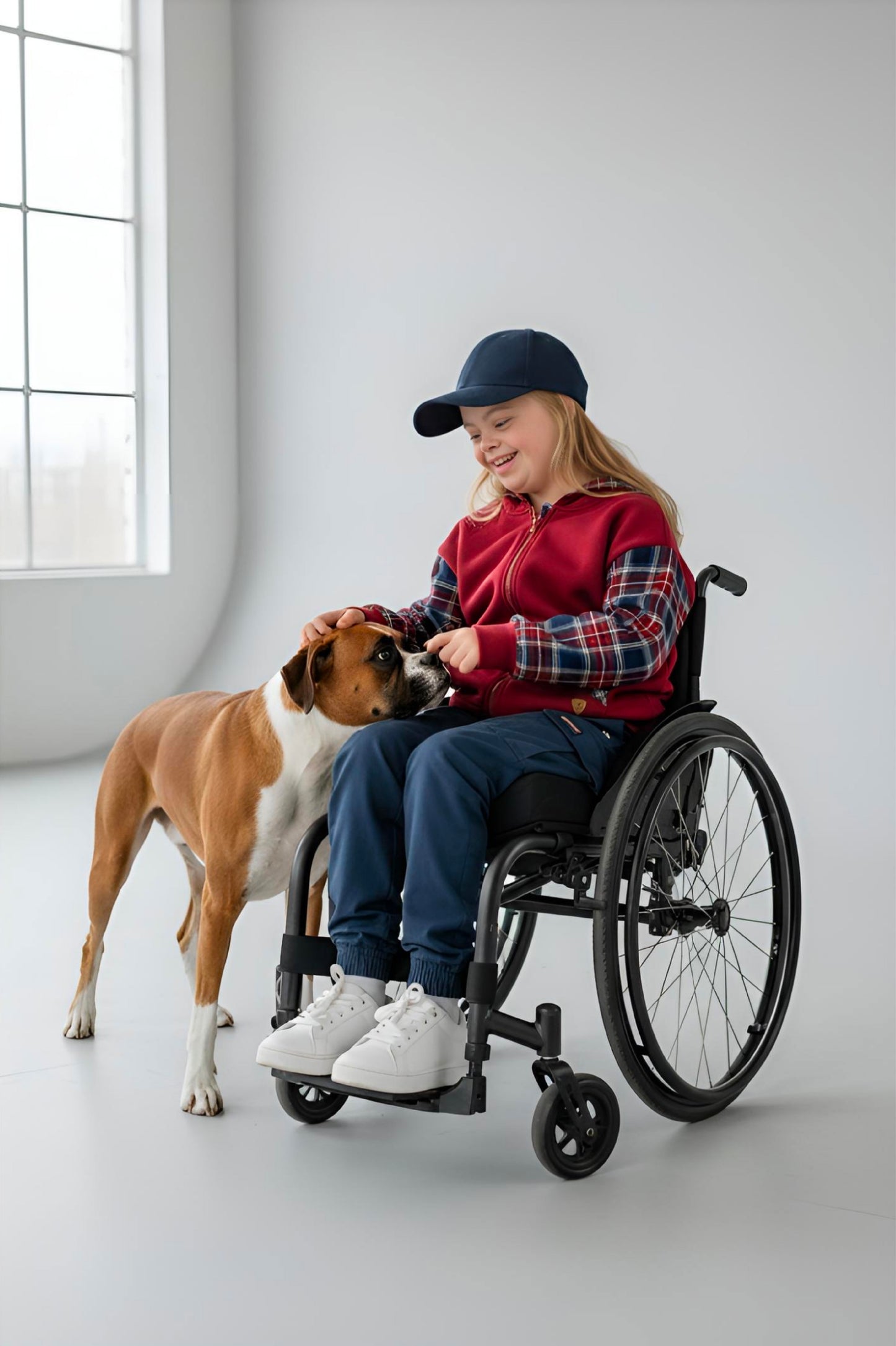 Adaptive Kids Hoodie with Cargo Pocket & Magnetic Zipper for Easy Undressing