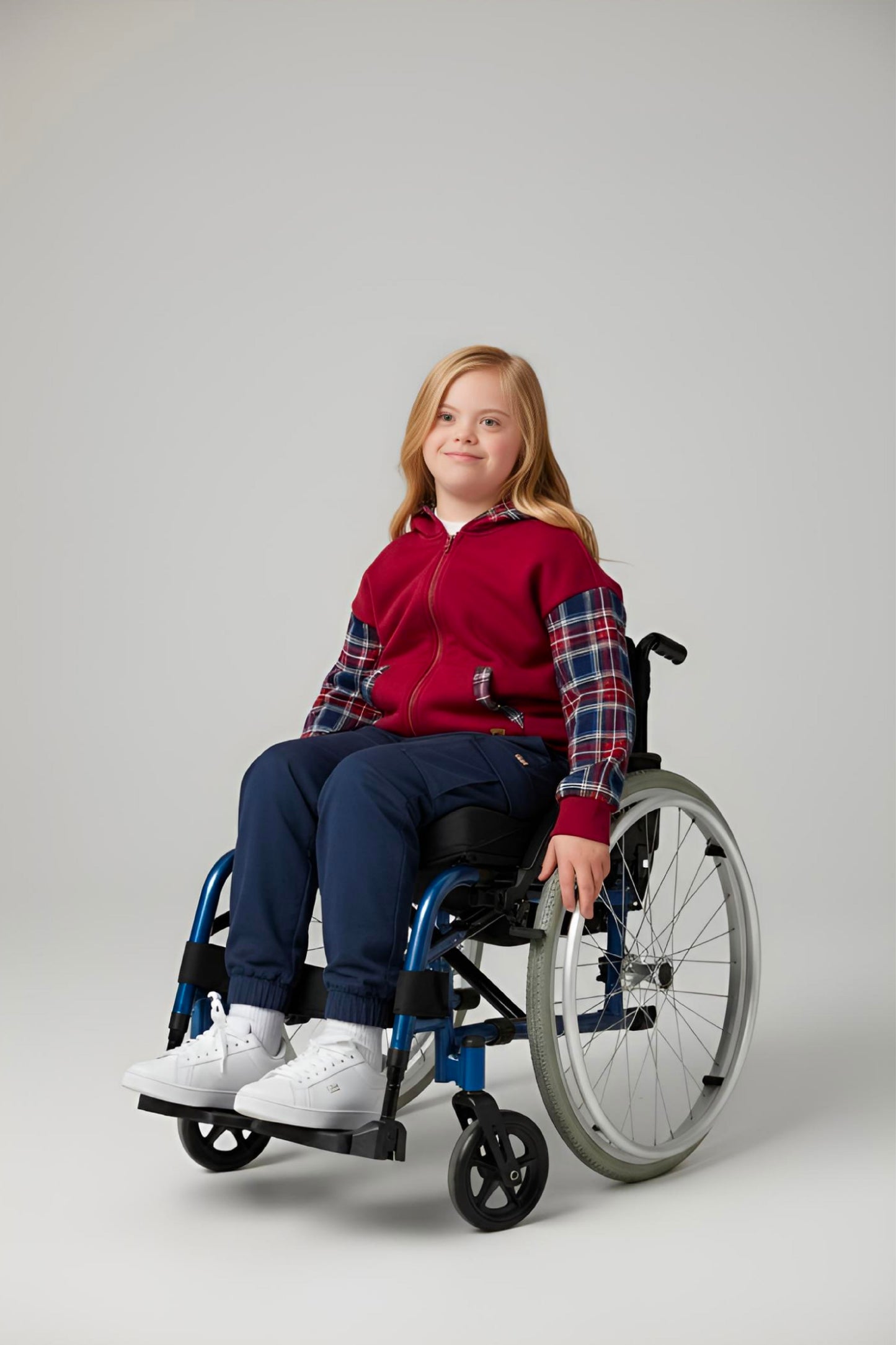 Adaptive Kids Hoodie with Cargo Pocket & Magnetic Zipper for Easy Undressing