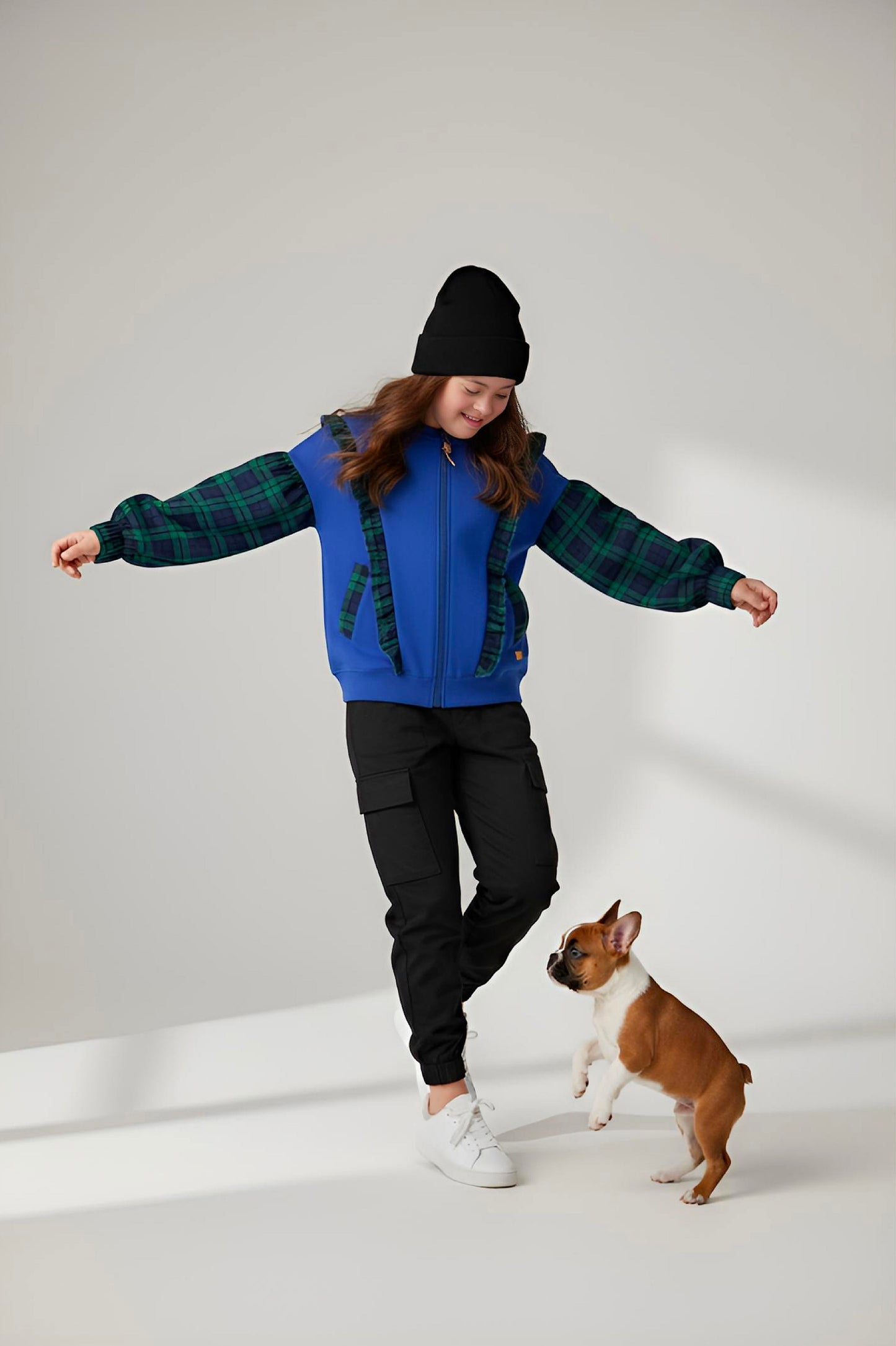 Adaptive Kids Sweatshirt, with Pockets, Magnetic Zipper & Easy-Undressing Sleeves