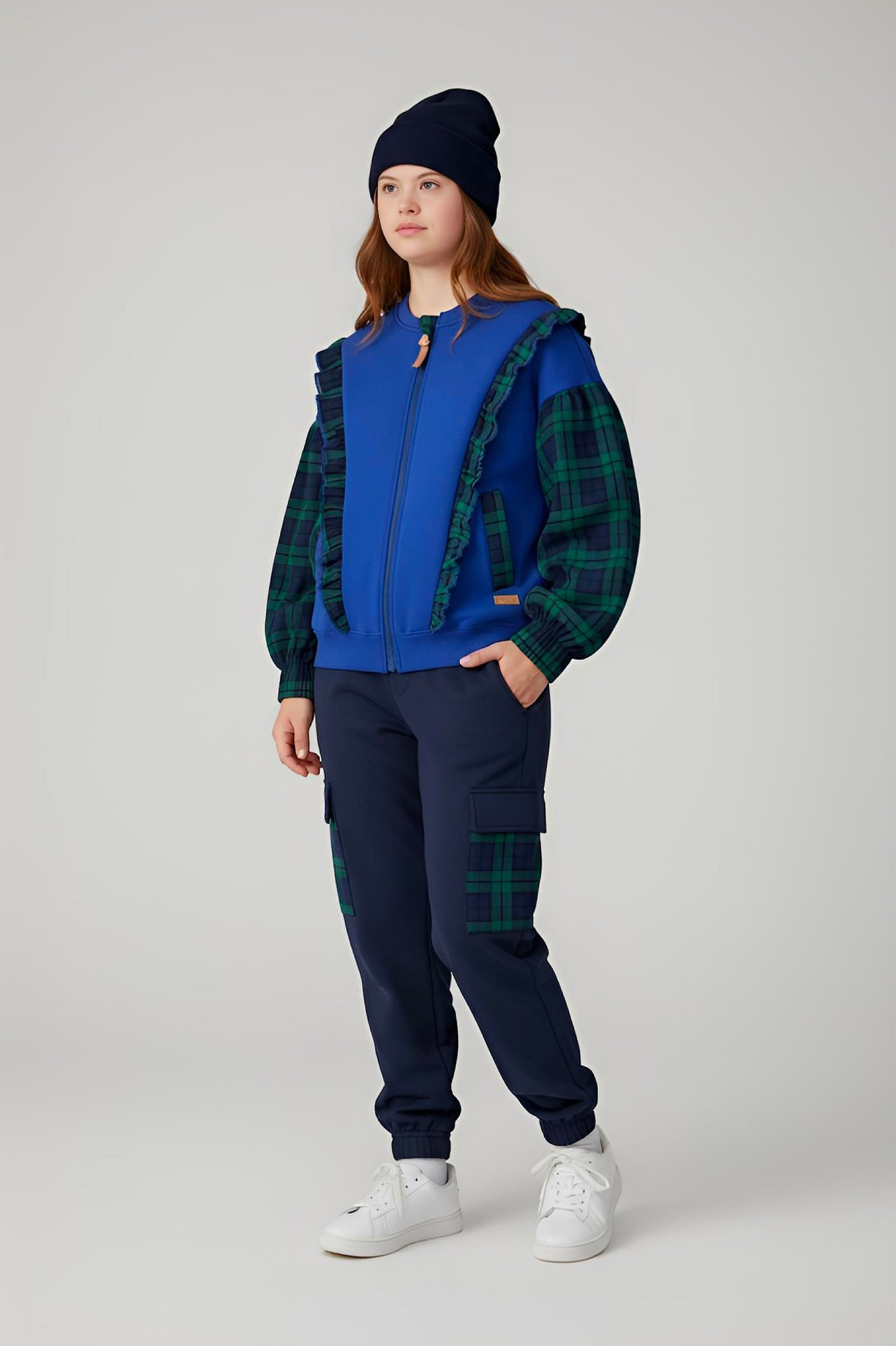 Adaptive Kids Sweatshirt, with Pockets, Magnetic Zipper & Easy-Undressing Sleeves