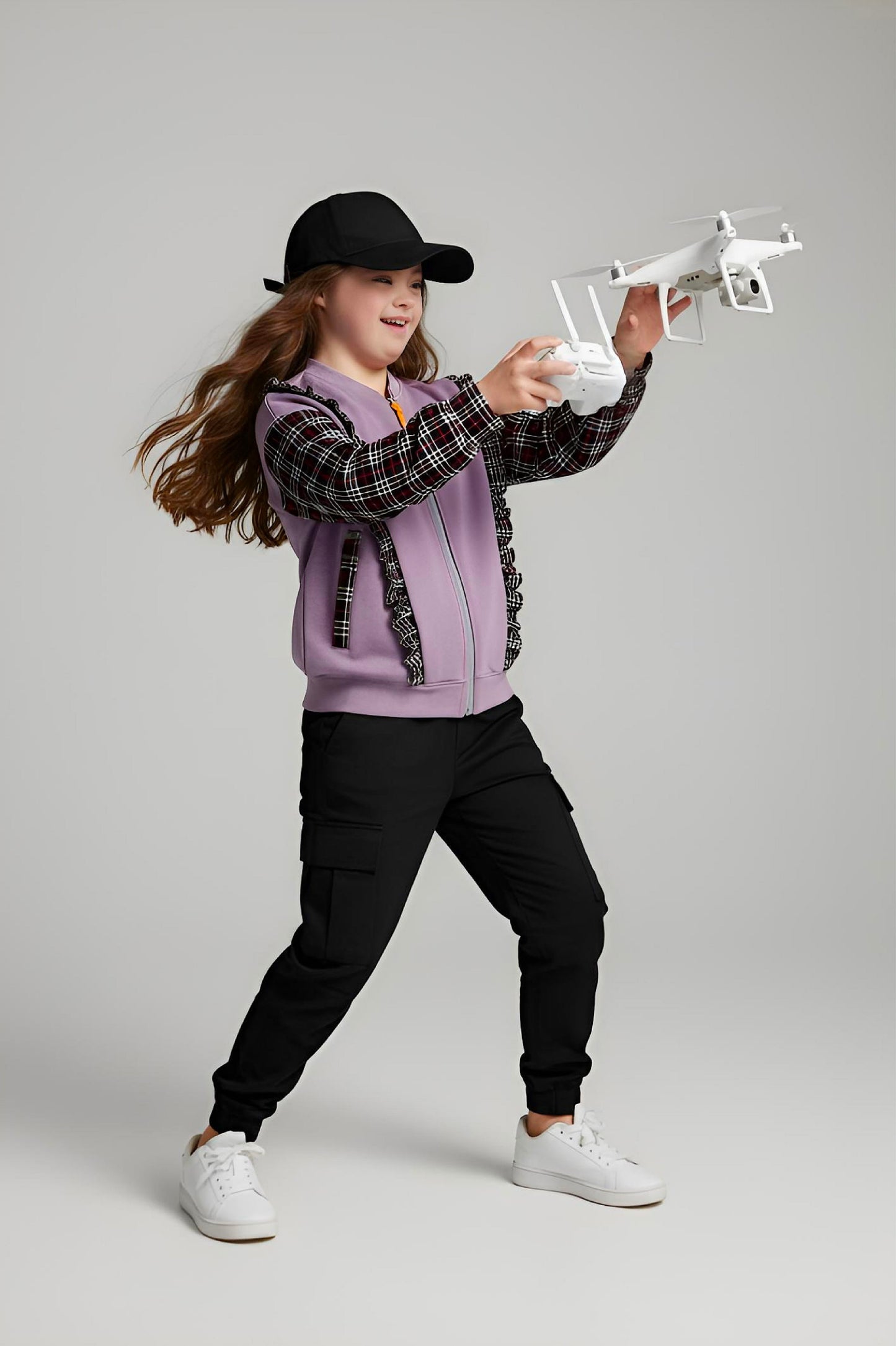 Adaptive Kids Sweatshirt, with Pockets, Magnetic Zipper & Easy-Undressing Sleeves