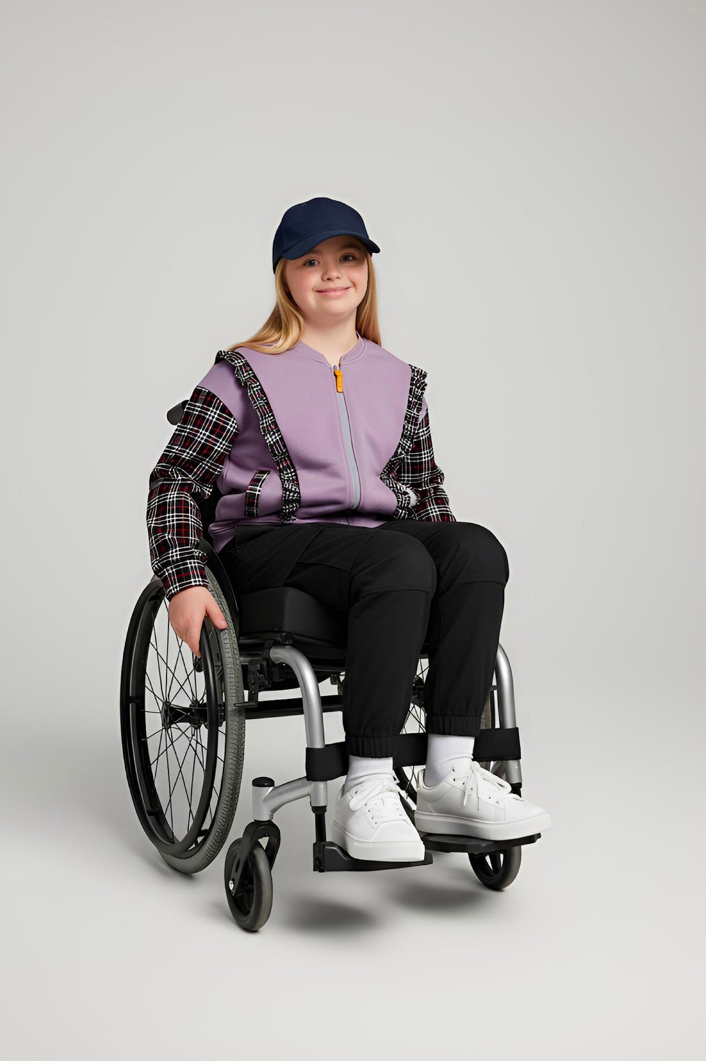 Adaptive Kids Sweatshirt, with Pockets, Magnetic Zipper & Easy-Undressing Sleeves