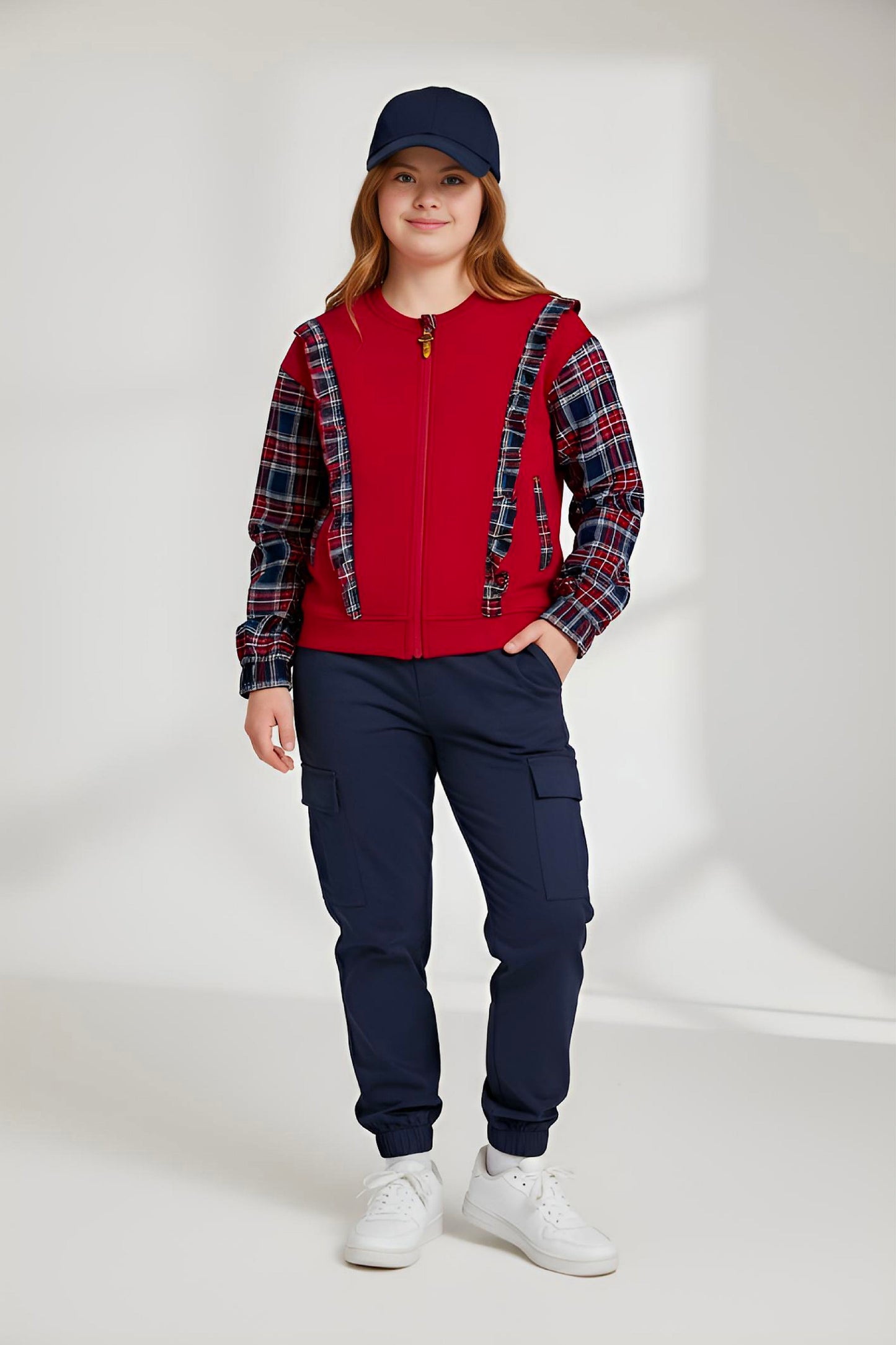 Adaptive Kids Sweatshirt, with Pockets, Magnetic Zipper & Easy-Undressing Sleeves