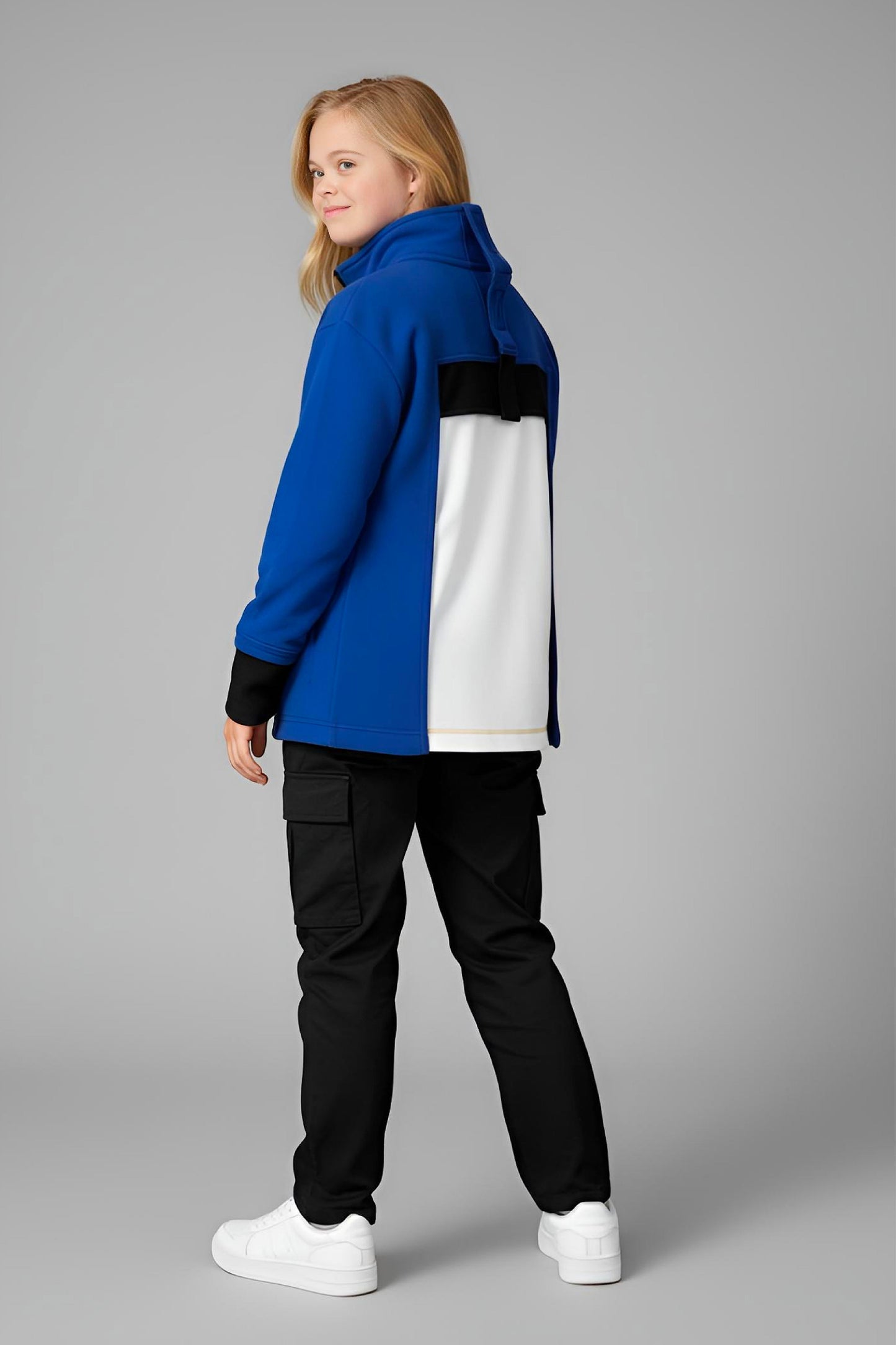Adaptive Kids Jacket: Front Zipper, Back Flip-Flap Velcro, Easy-Undressing Sleeves