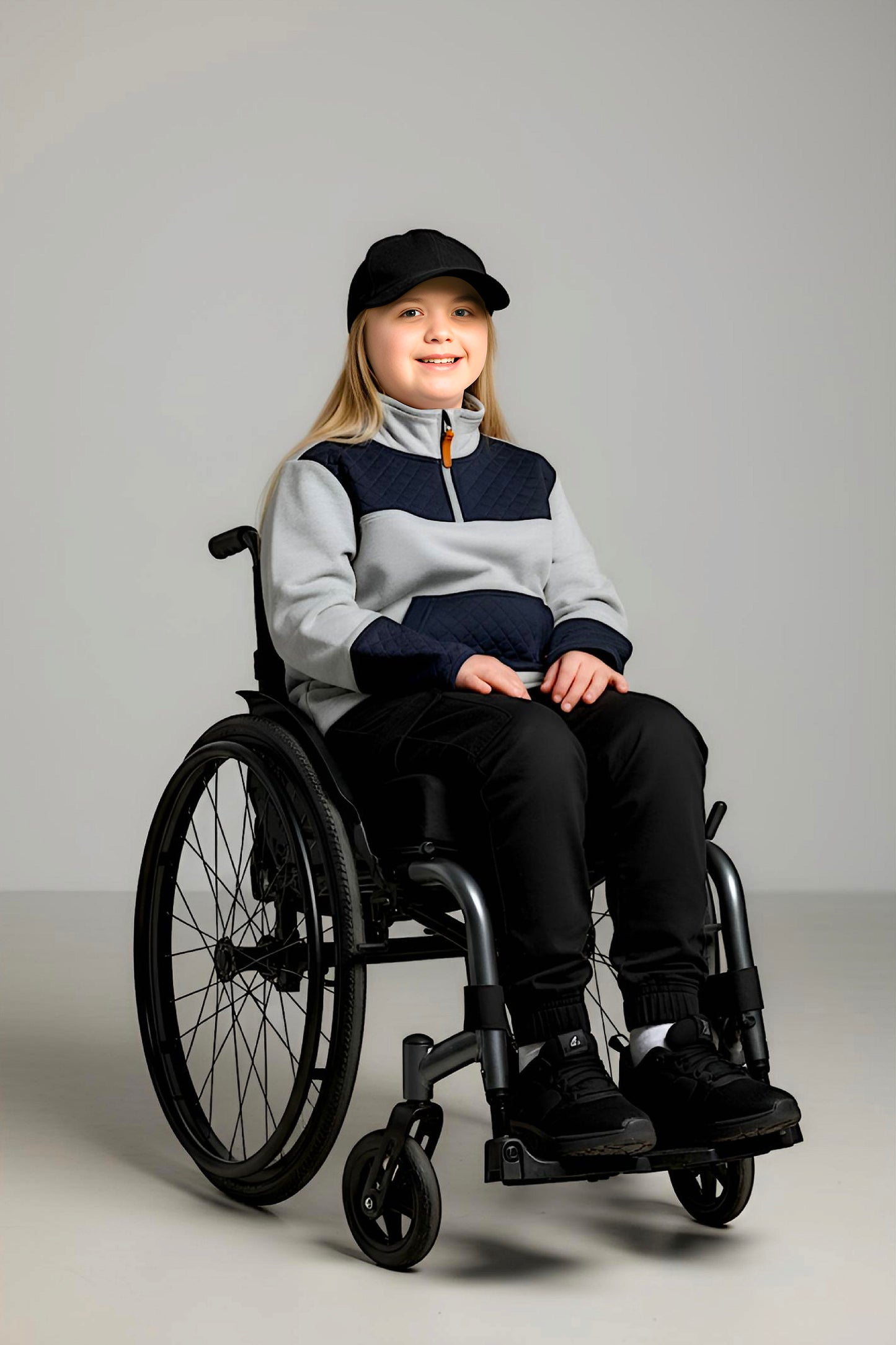 Adaptive Kids Jacket: Front Zipper, Back Flip-Flap Velcro, Easy-Undressing Sleeves