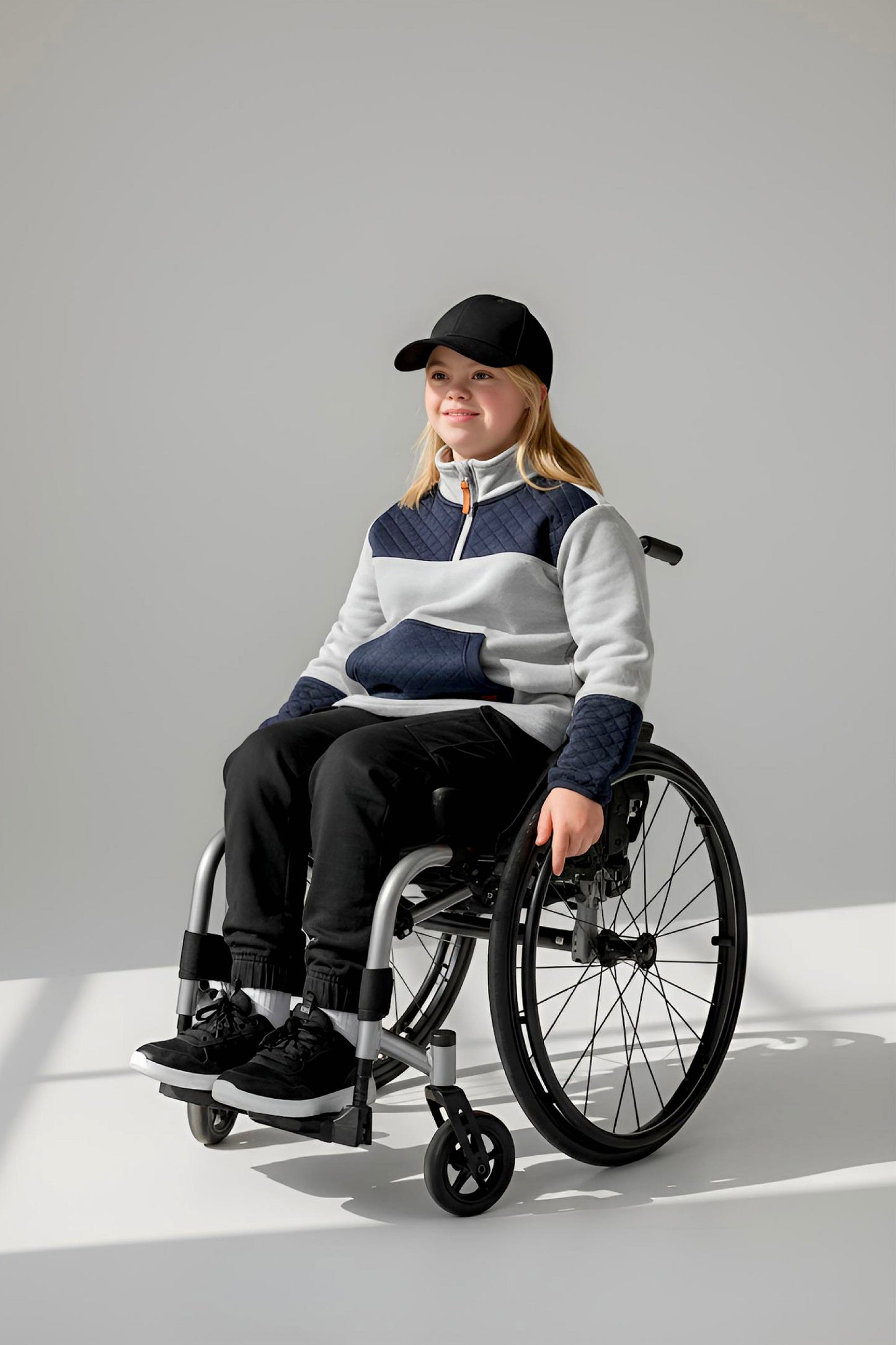 Adaptive Kids Jacket: Front Zipper, Back Flip-Flap Velcro, Easy-Undressing Sleeves