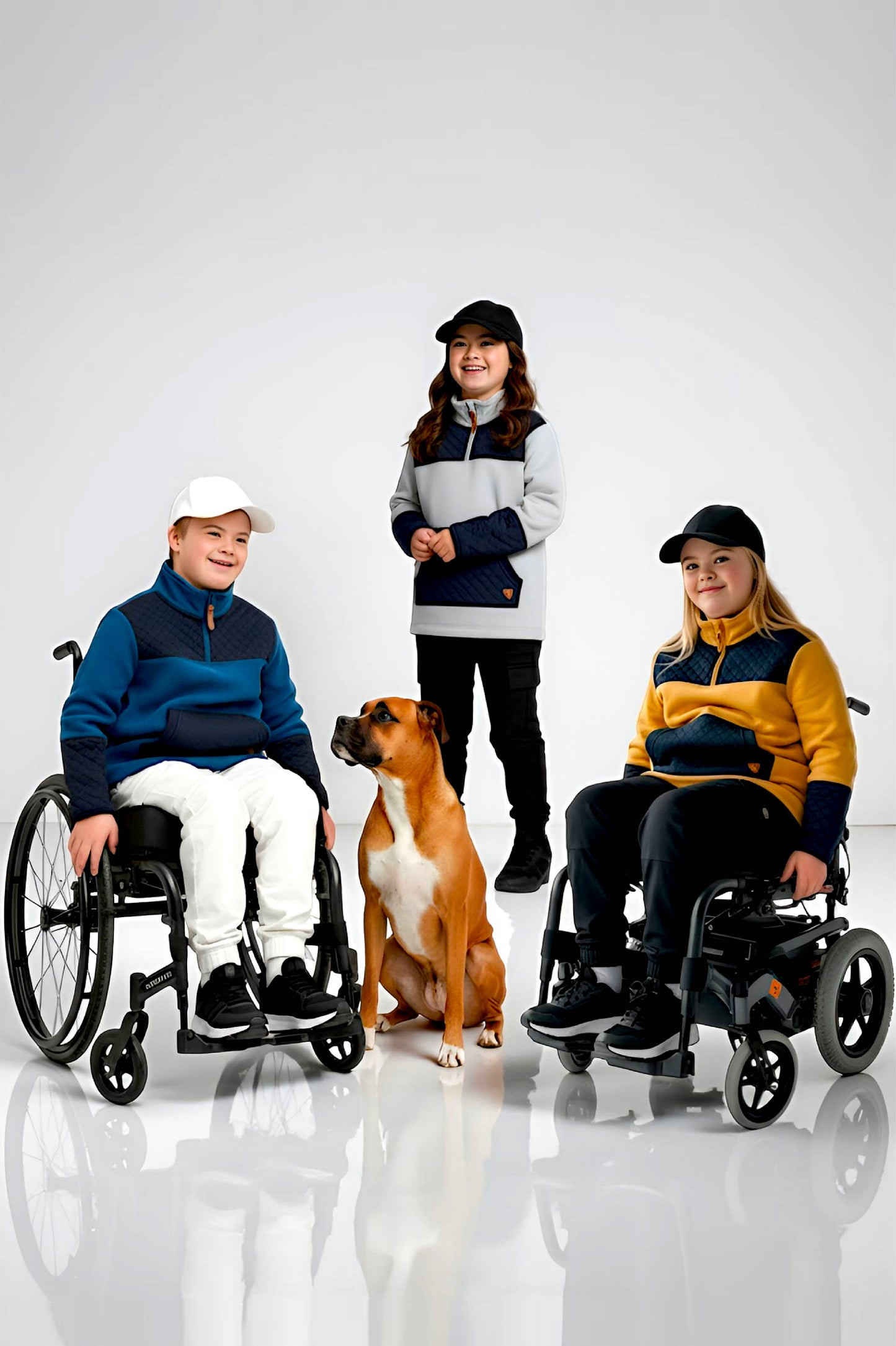 Adaptive Kids Jacket: Front Zipper, Back Flip-Flap Velcro, Easy-Undressing Sleeves