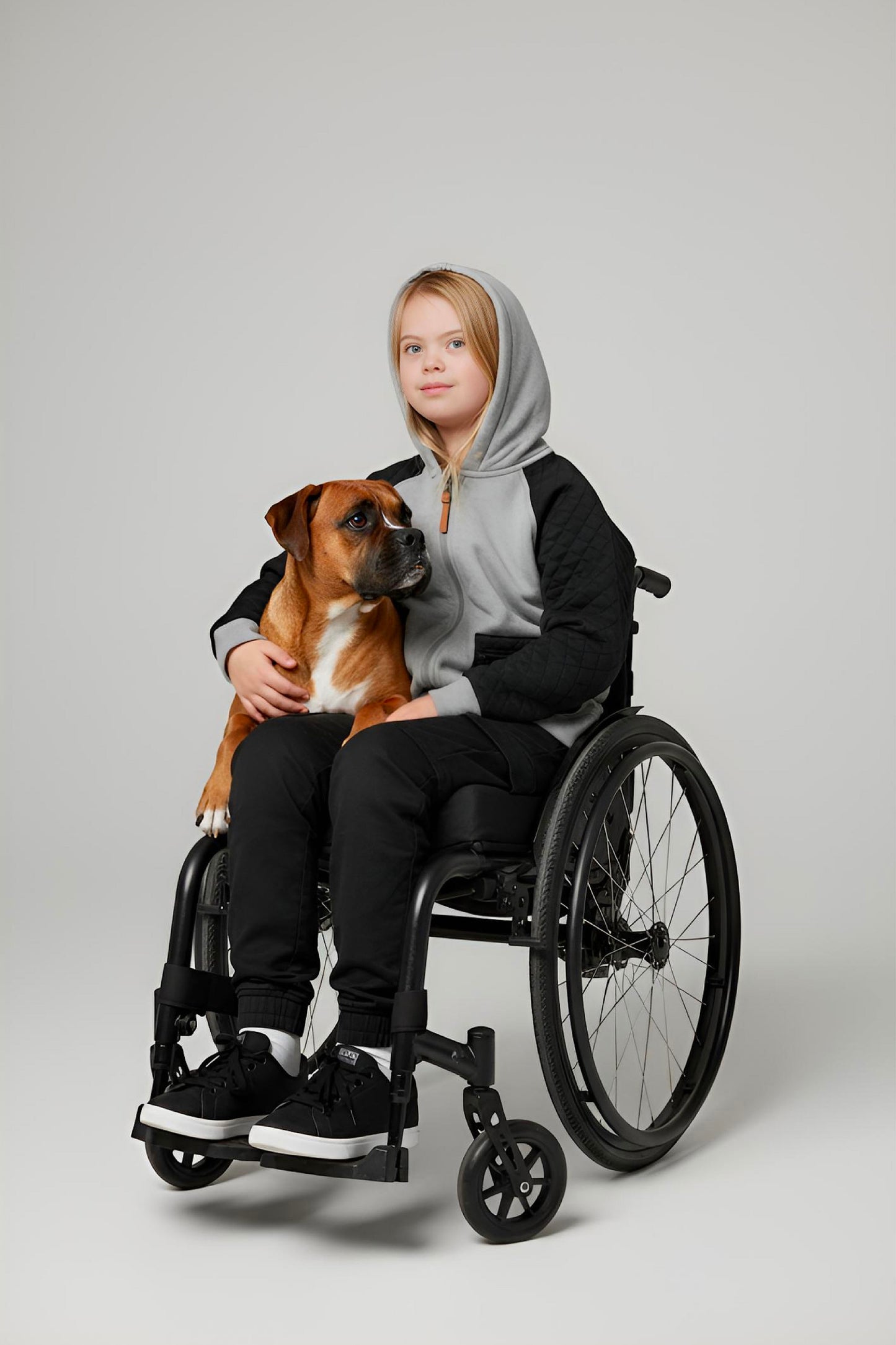 Adaptive Kids Hoodie, With Magnetic Zipper For Easy-Undressing, Fashion Sleeve & Pocket