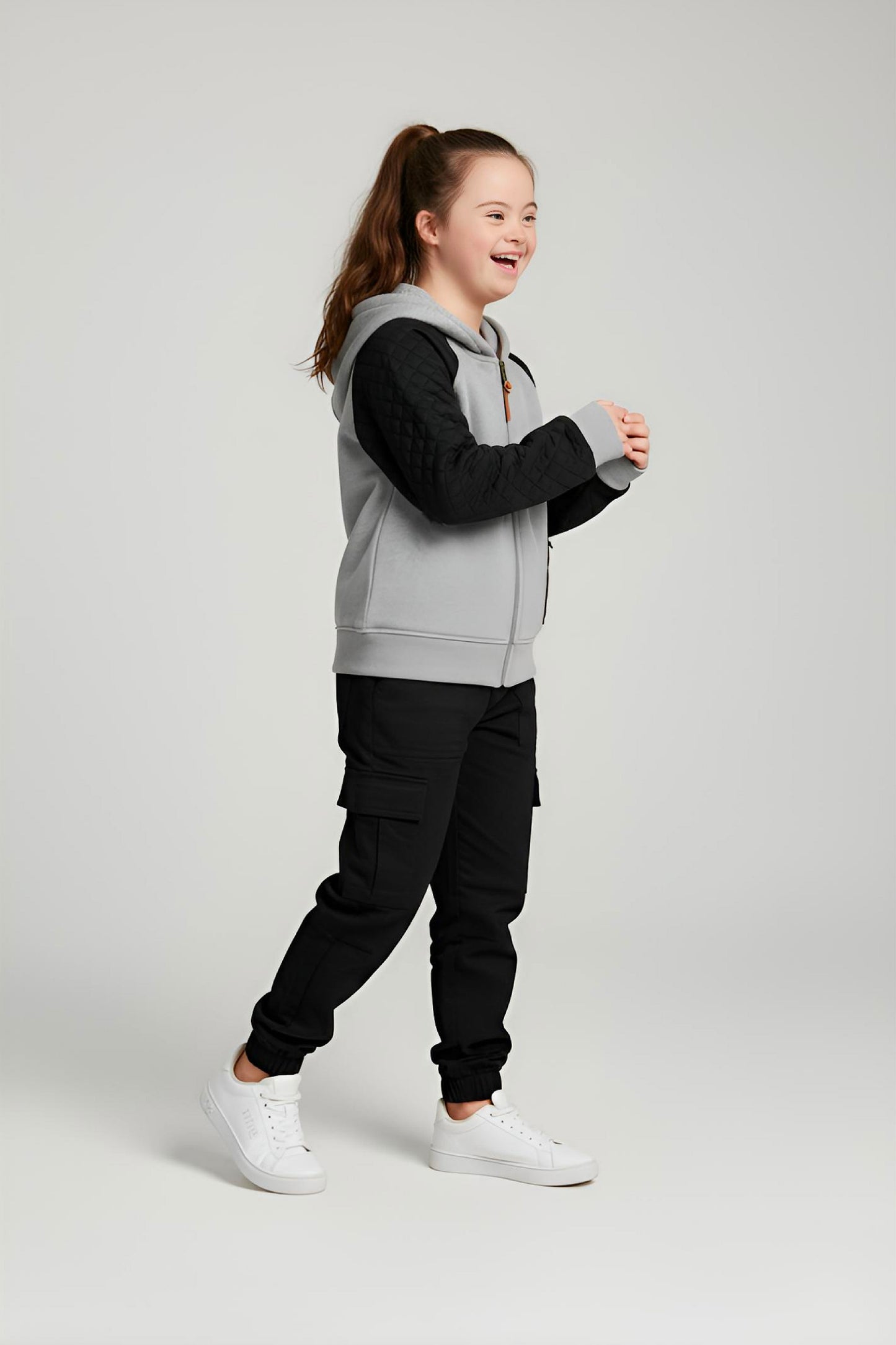 Adaptive Kids Hoodie, With Magnetic Zipper For Easy-Undressing, Fashion Sleeve & Pocket
