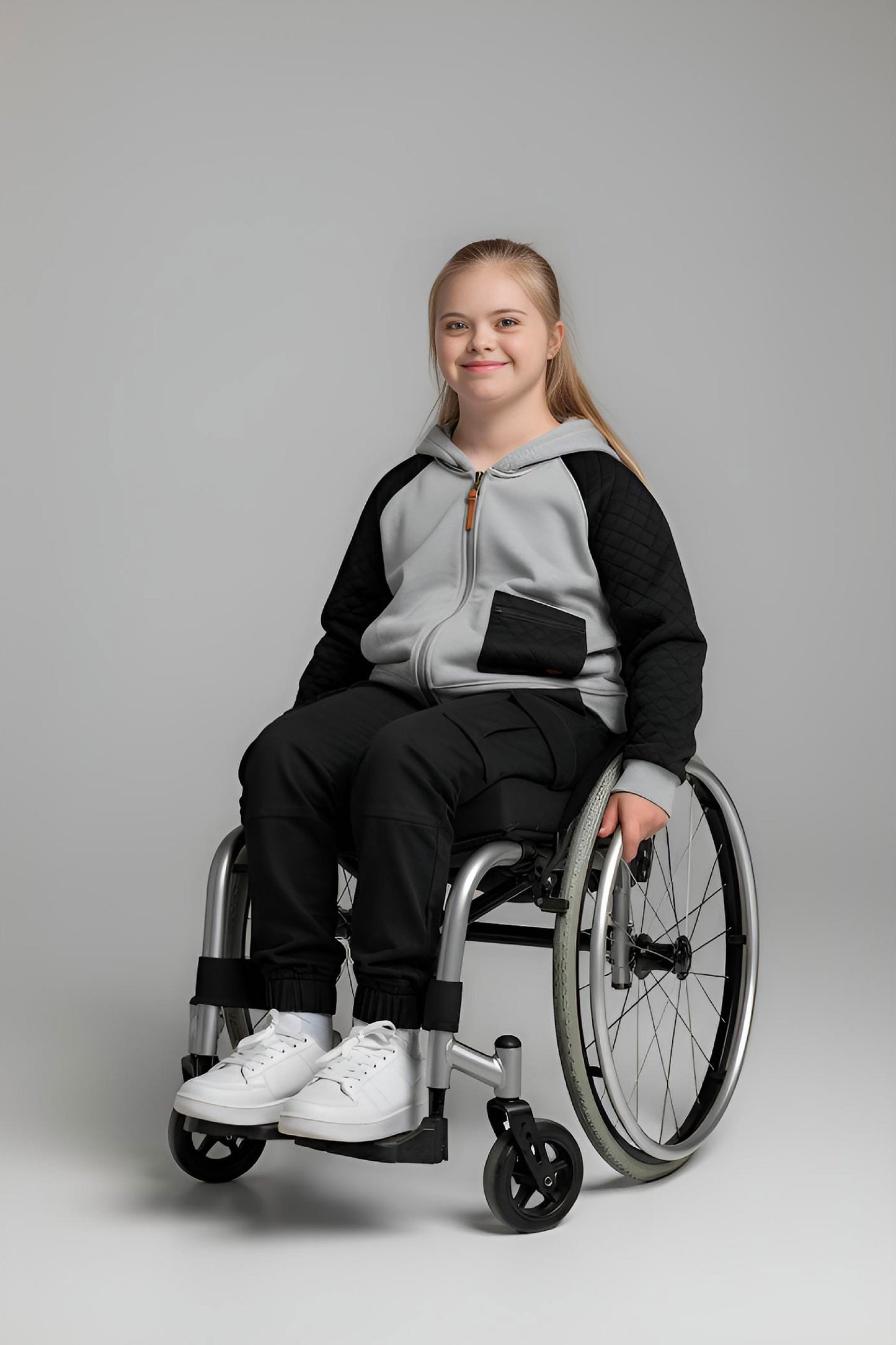 Adaptive Kids Hoodie, With Magnetic Zipper For Easy-Undressing, Fashion Sleeve & Pocket