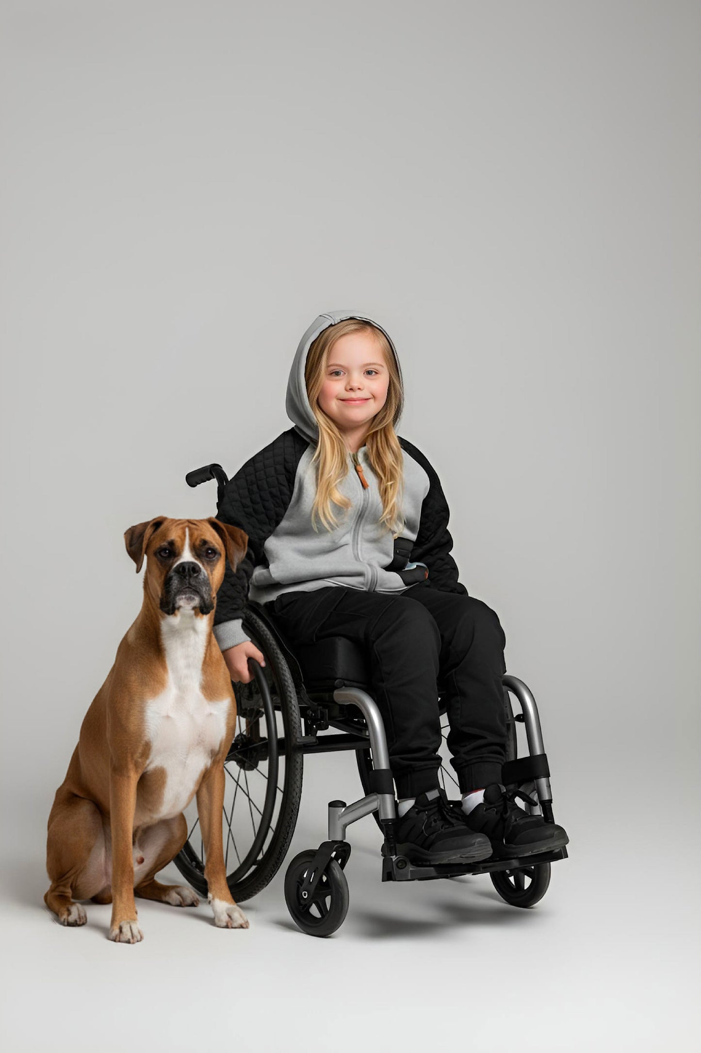 Adaptive Kids Hoodie, With Magnetic Zipper For Easy-Undressing, Fashion Sleeve & Pocket