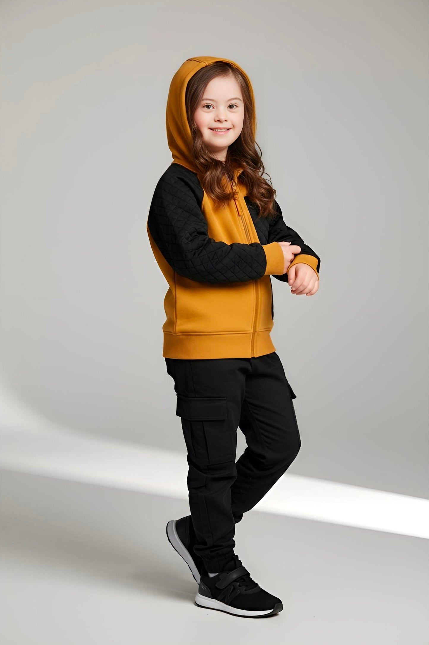 Adaptive Kids Hoodie, With Magnetic Zipper For Easy-Undressing, Fashion Sleeve & Pocket