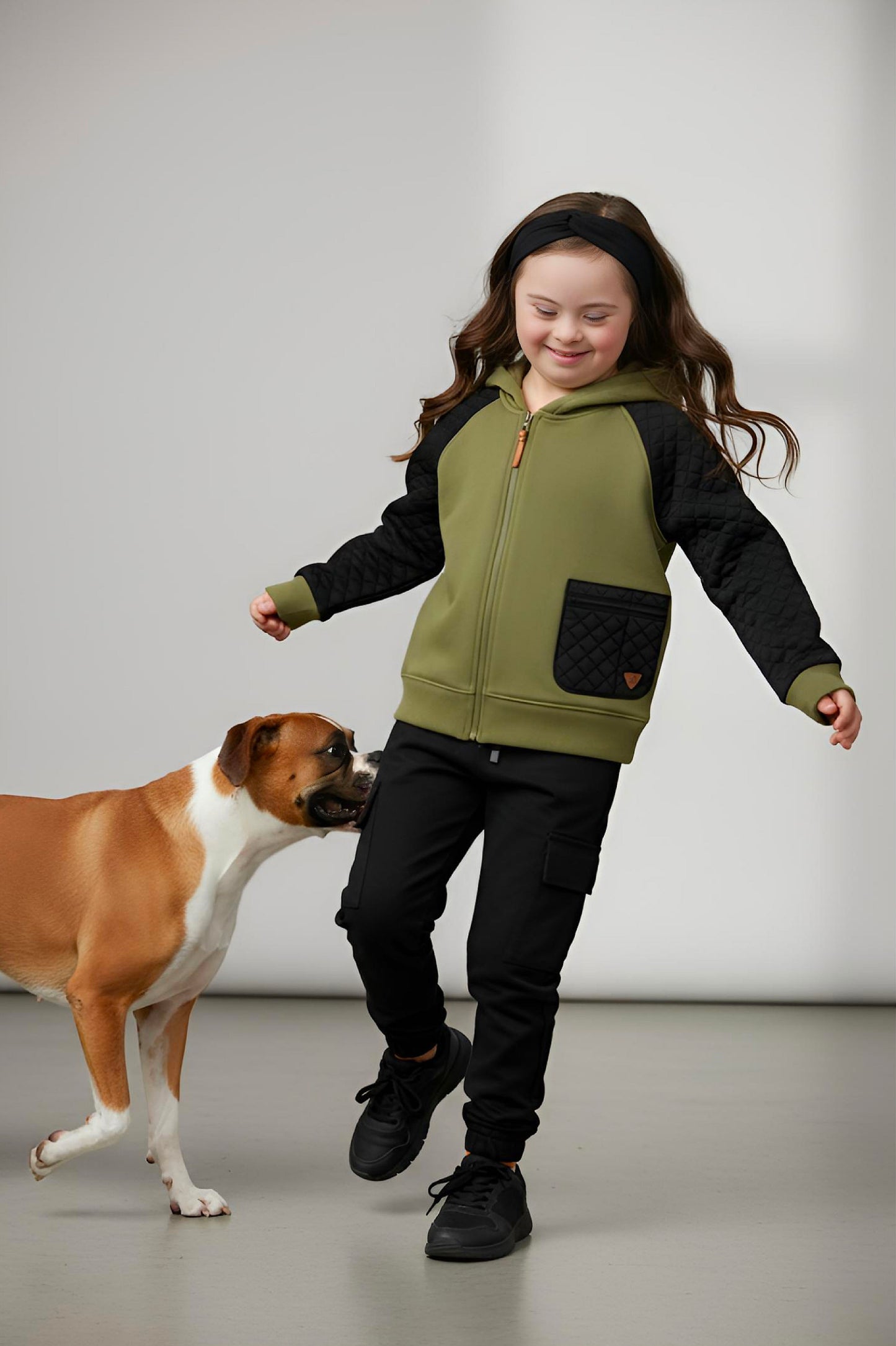 Adaptive Kids Hoodie, With Magnetic Zipper For Easy-Undressing, Fashion Sleeve & Pocket