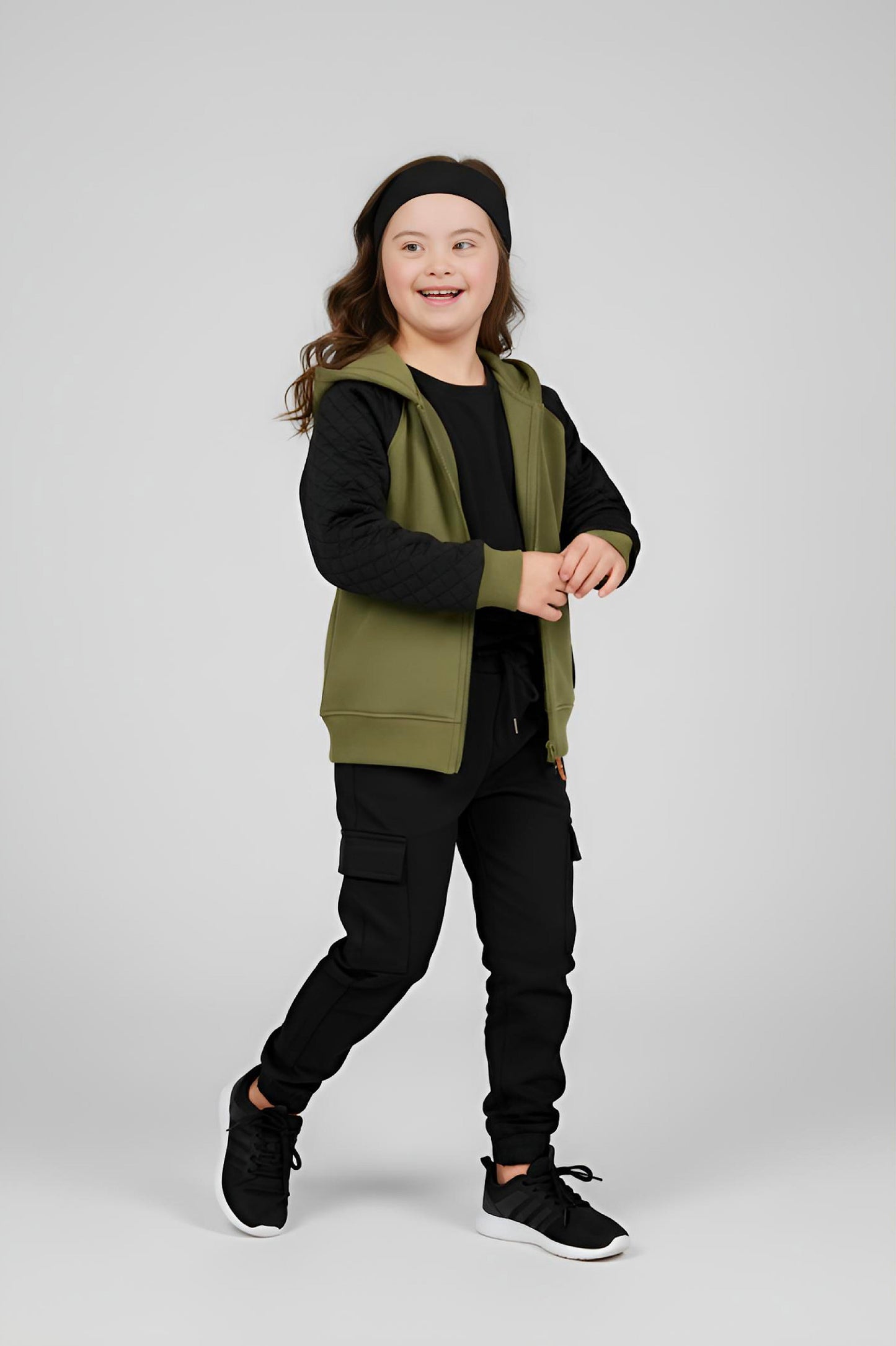 Adaptive Kids Hoodie, With Magnetic Zipper For Easy-Undressing, Fashion Sleeve & Pocket