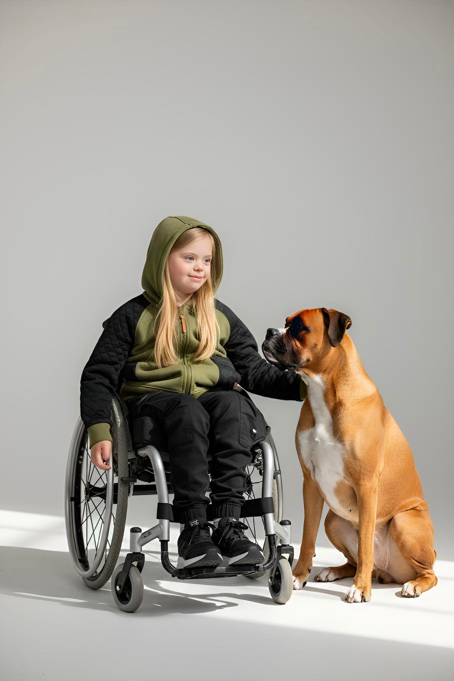 Adaptive Kids Hoodie, With Magnetic Zipper For Easy-Undressing, Fashion Sleeve & Pocket