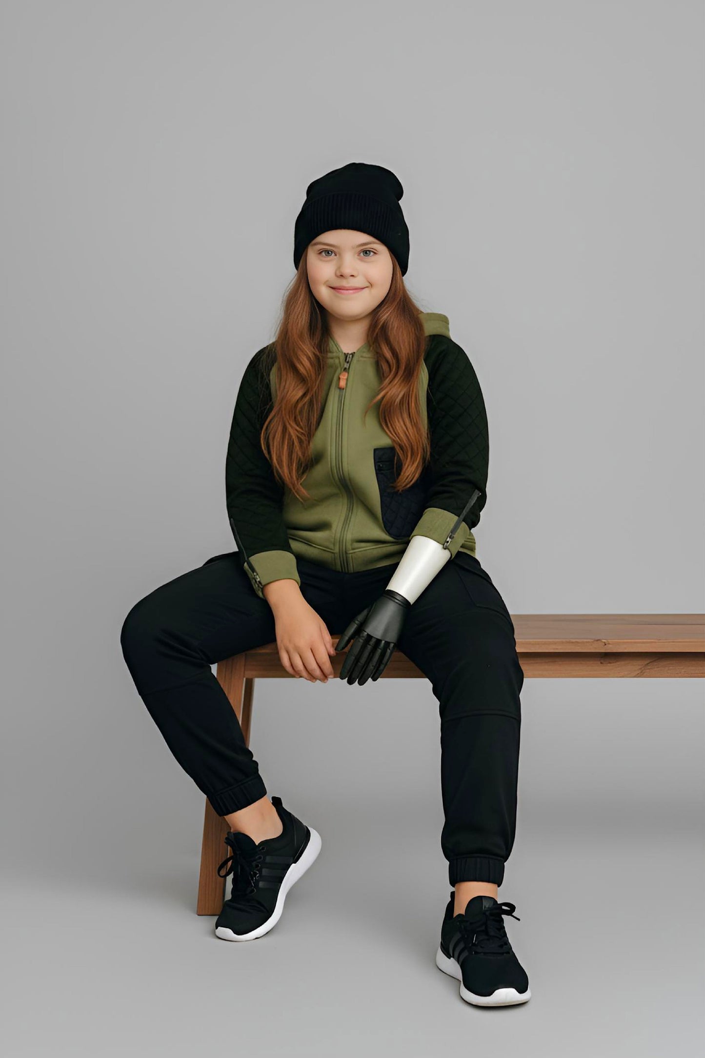 Adaptive Kids Hoodie, With Magnetic Zipper For Easy-Undressing, Fashion Sleeve & Pocket