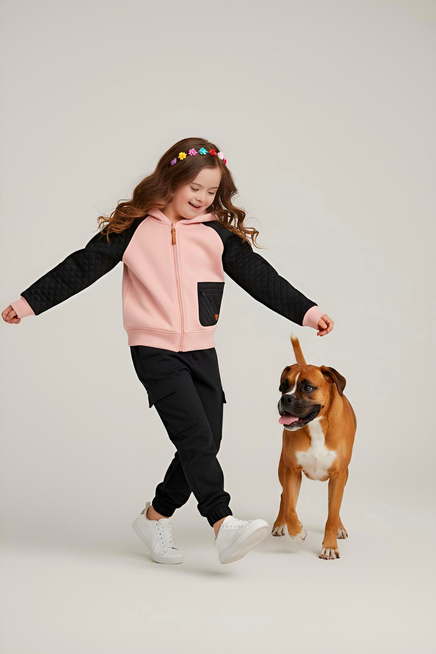 Adaptive Kids Hoodie, With Magnetic Zipper For Easy-Undressing, Fashion Sleeve & Pocket
