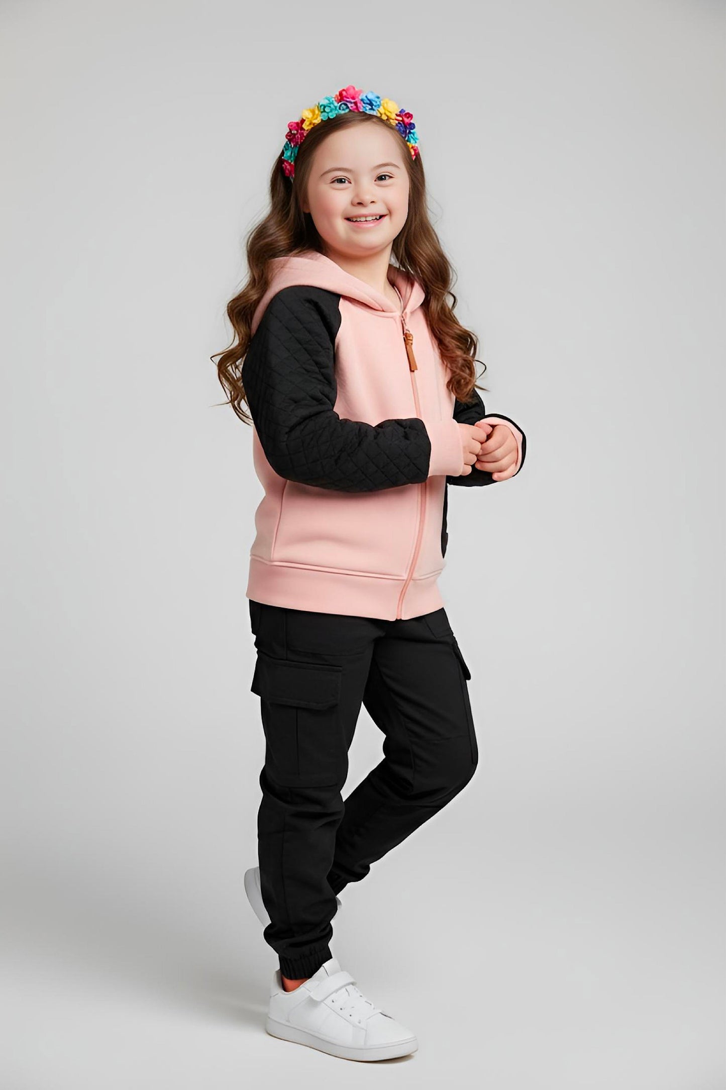 Adaptive Kids Hoodie, With Magnetic Zipper For Easy-Undressing, Fashion Sleeve & Pocket
