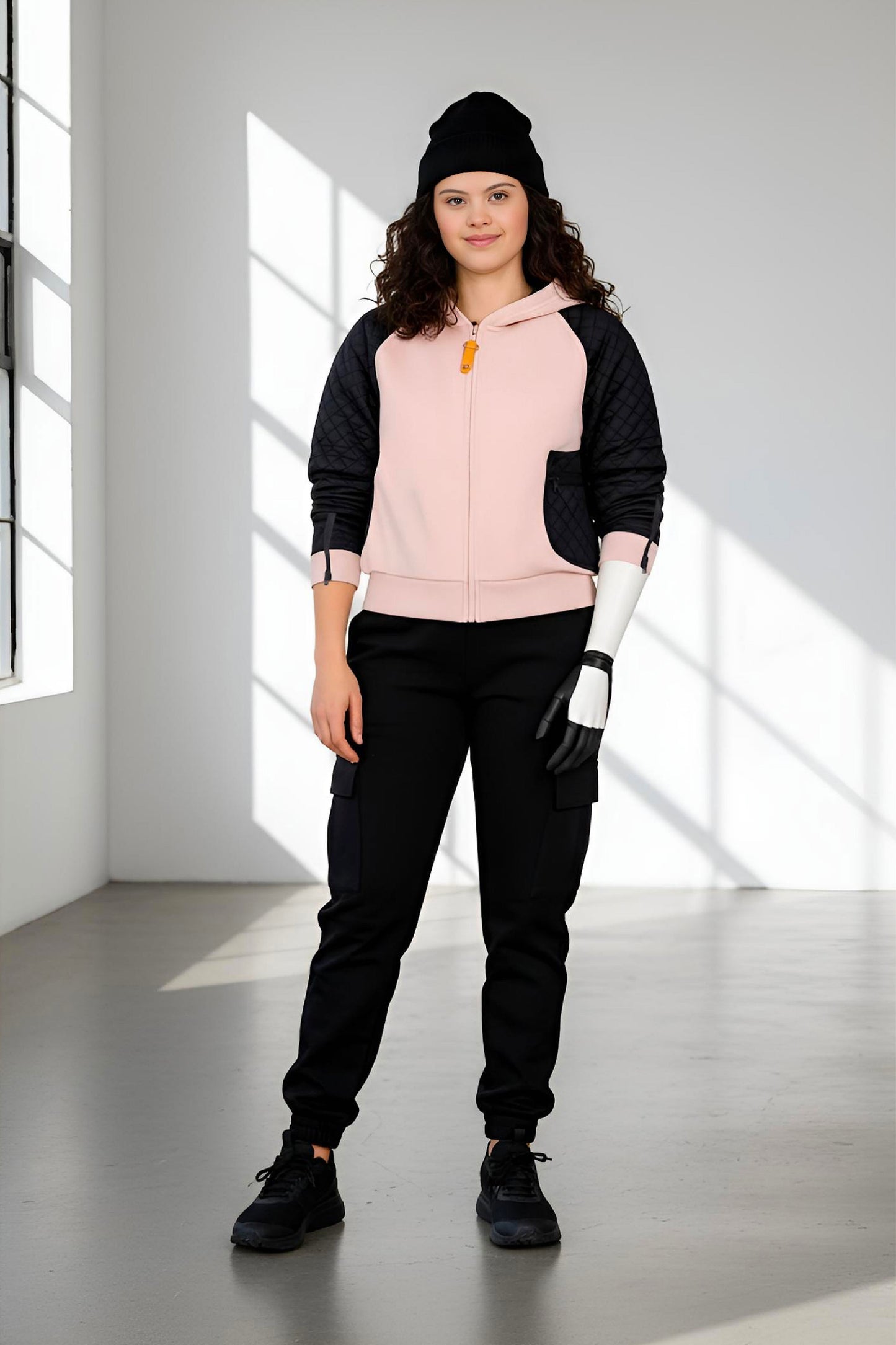 Adaptive Kids Hoodie, With Magnetic Zipper For Easy-Undressing, Fashion Sleeve & Pocket