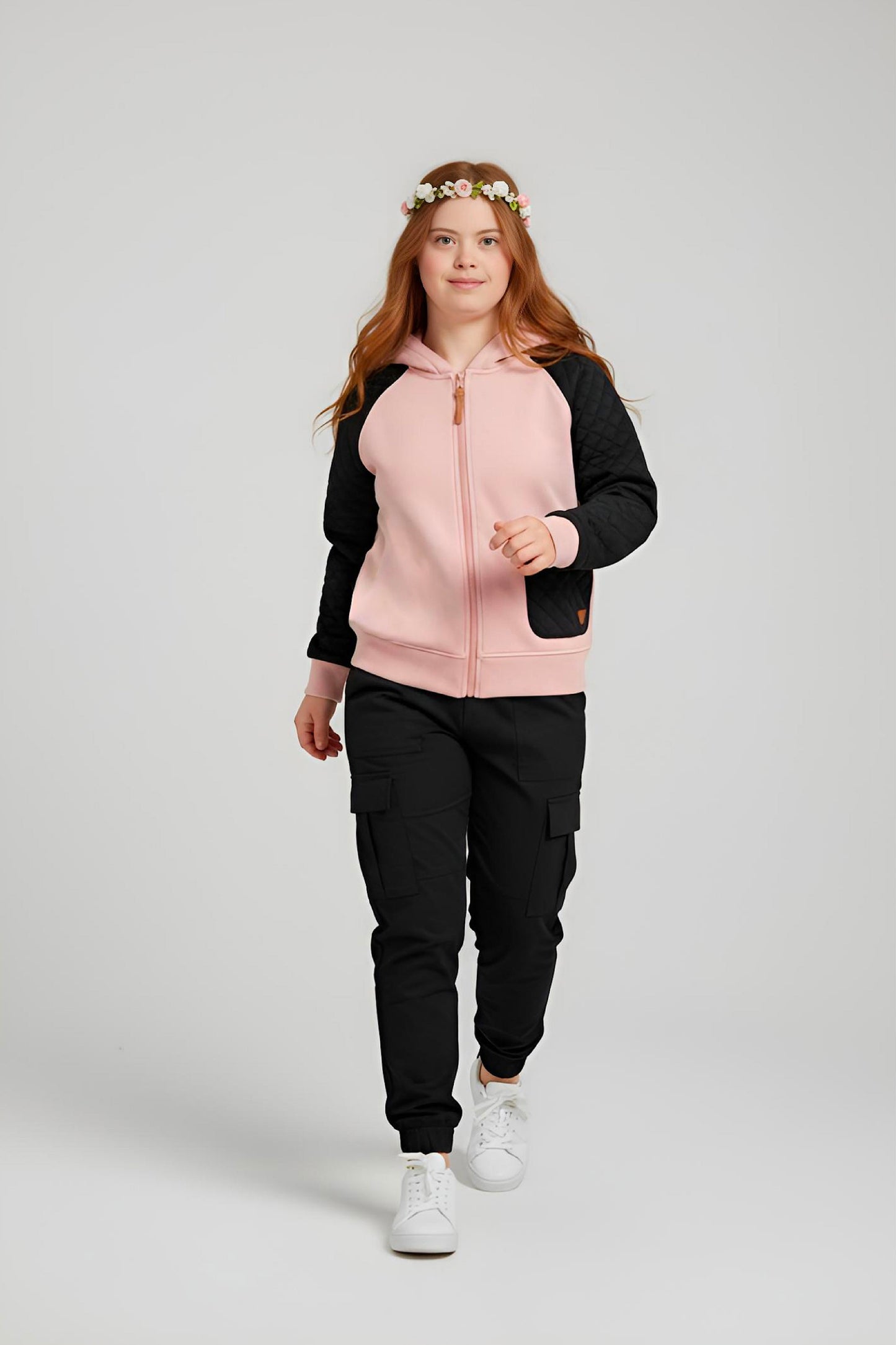 Adaptive Kids Hoodie, With Magnetic Zipper For Easy-Undressing, Fashion Sleeve & Pocket