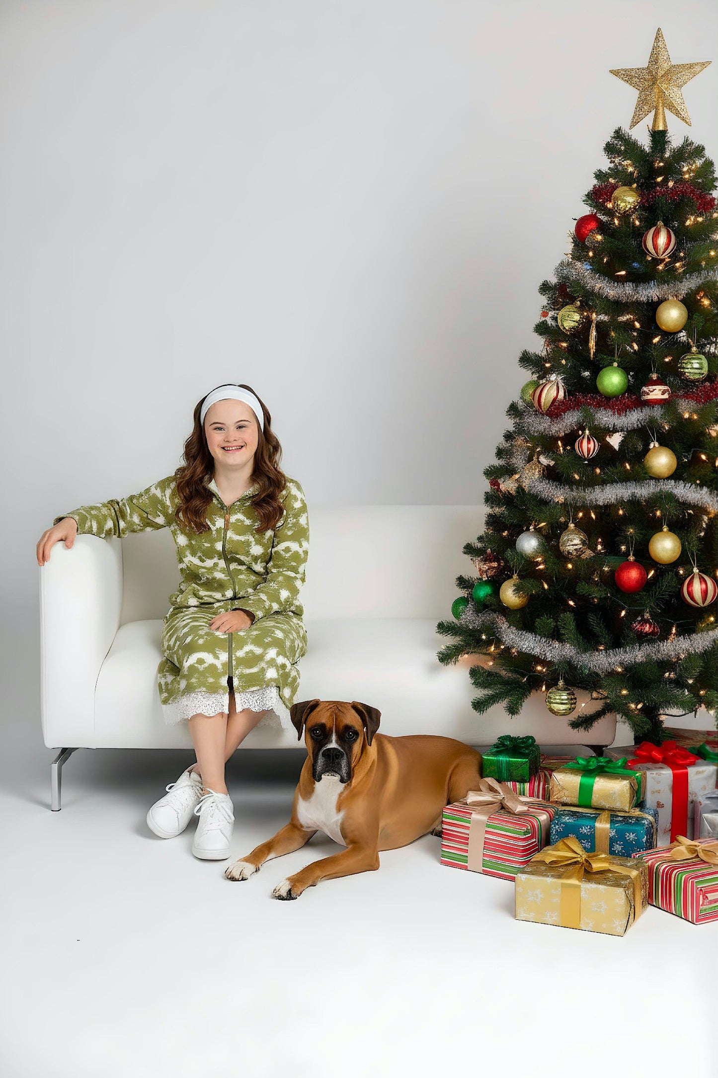 Adaptive Kids Tie-Dye Hoodie Sweatshirt Dress, Front Full Zipper and Easy-Undressing Sleeves