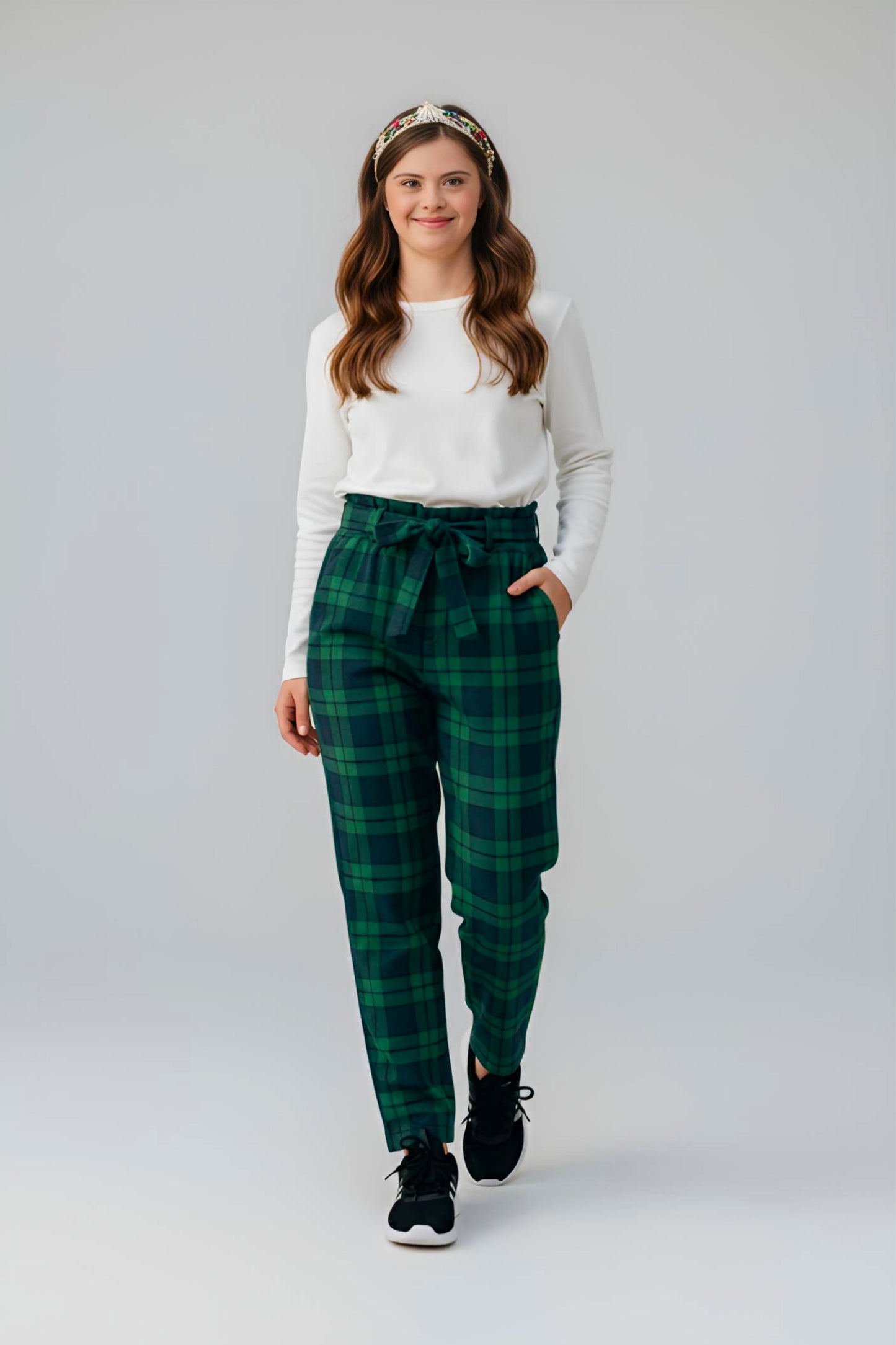 Adaptive Kids Stretch Pants: Elastic Waistband, Full Side Zipper for Easy Undressing