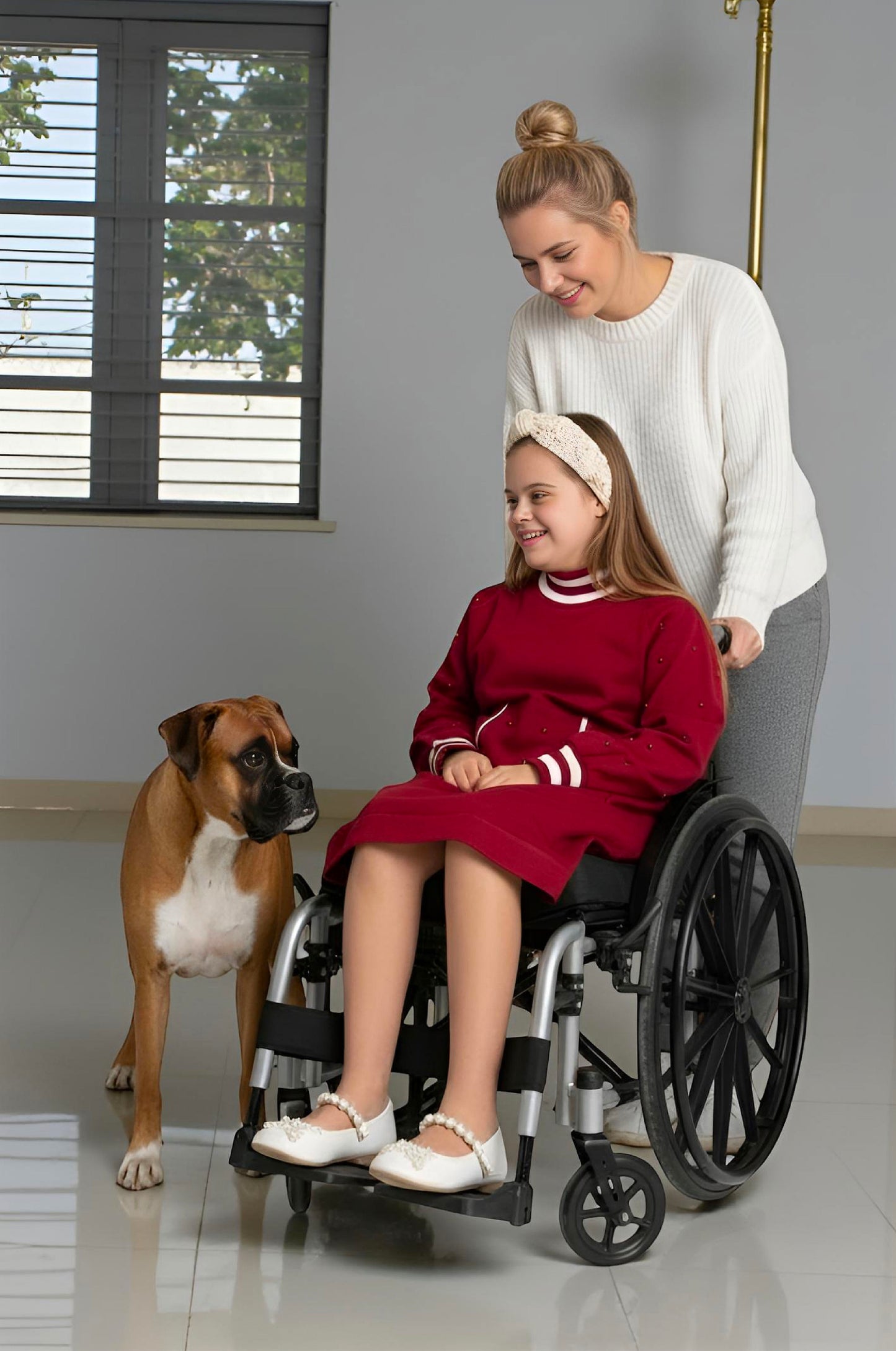 Adaptive Kids Classic Dress: Back Zipper, Front Cargo Pocket, Easy-Undressing Sleeves