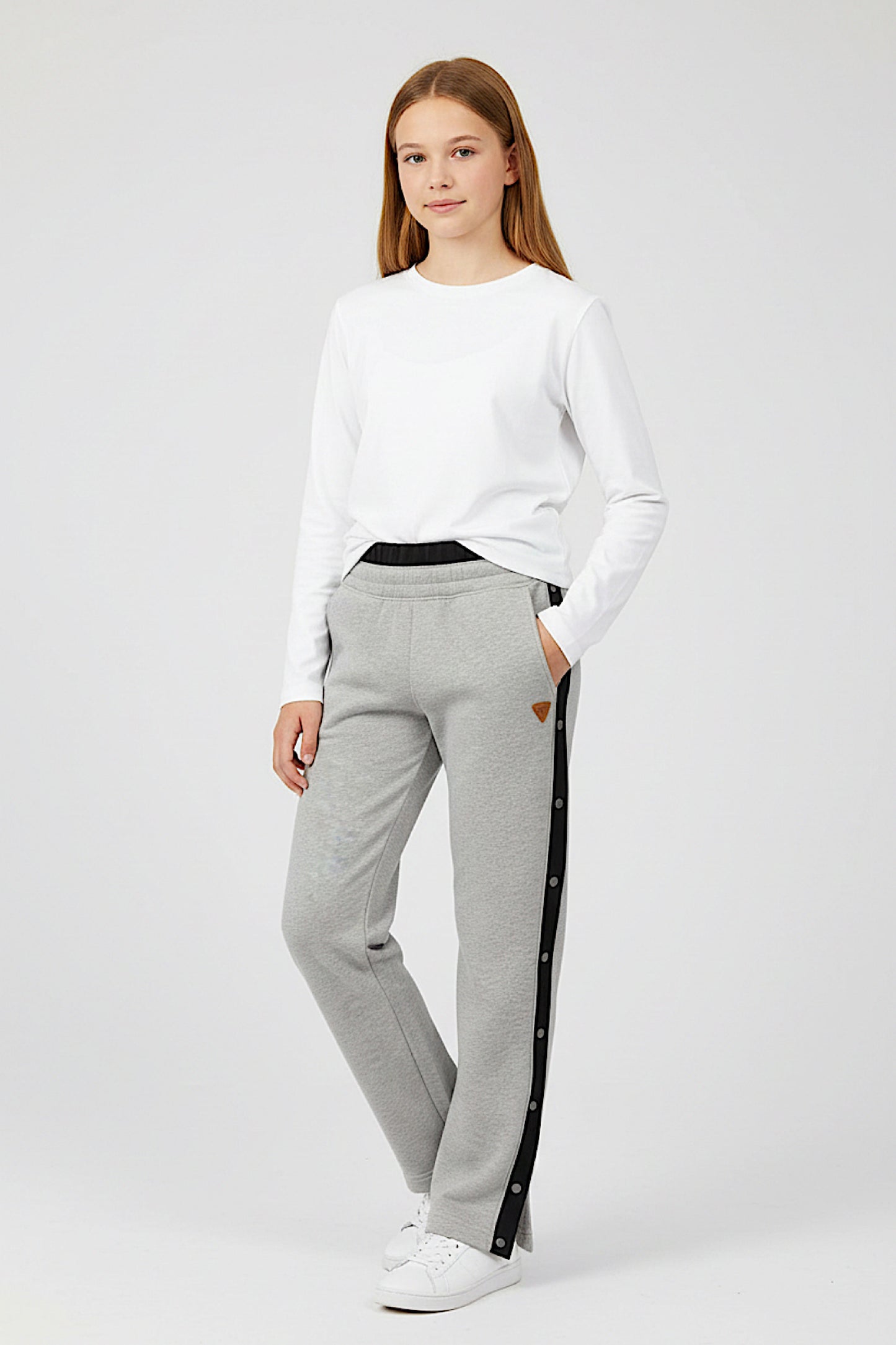 Adaptive Kids Sweatpants, with Full Elastic Waist & Side Full Zipper for Easy Undressing