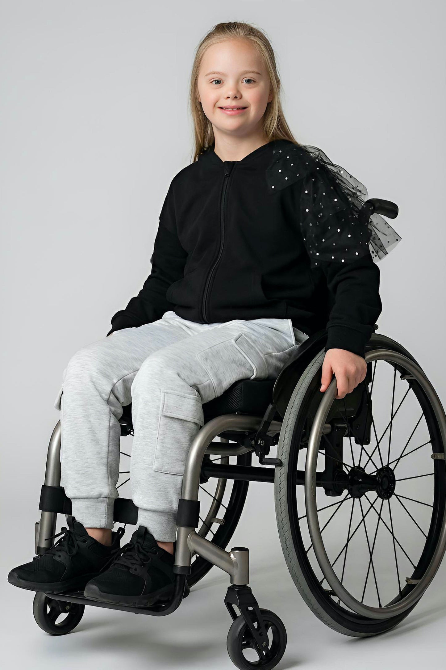 Adaptive Kids Dolman Sleeve Sweatshirt, with Magnetic Zipper & Sleeve Easy Undressing